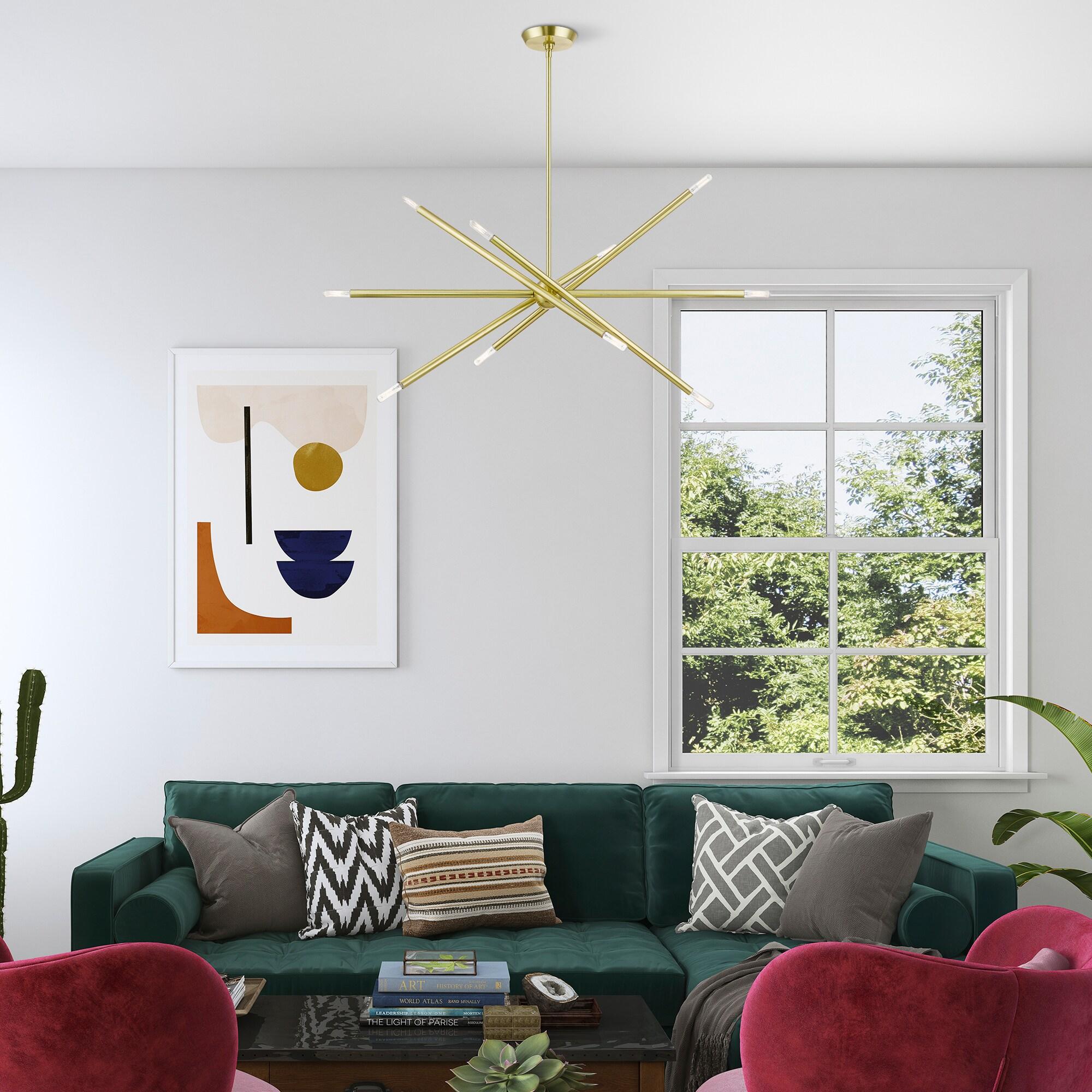 Livex Lighting Soho 10 - Light Chandelier in  Satin Brass