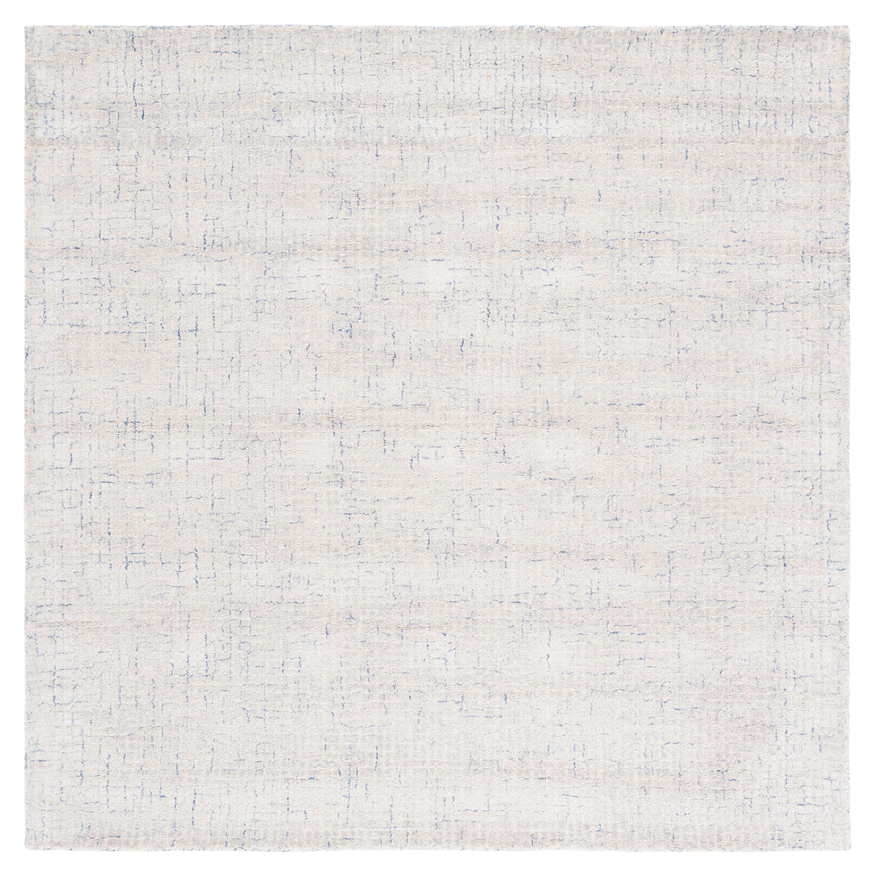 Abstract ABT469 Hand Tufted Area Rug - Silver/Blue - 6'x6' - Safavieh .