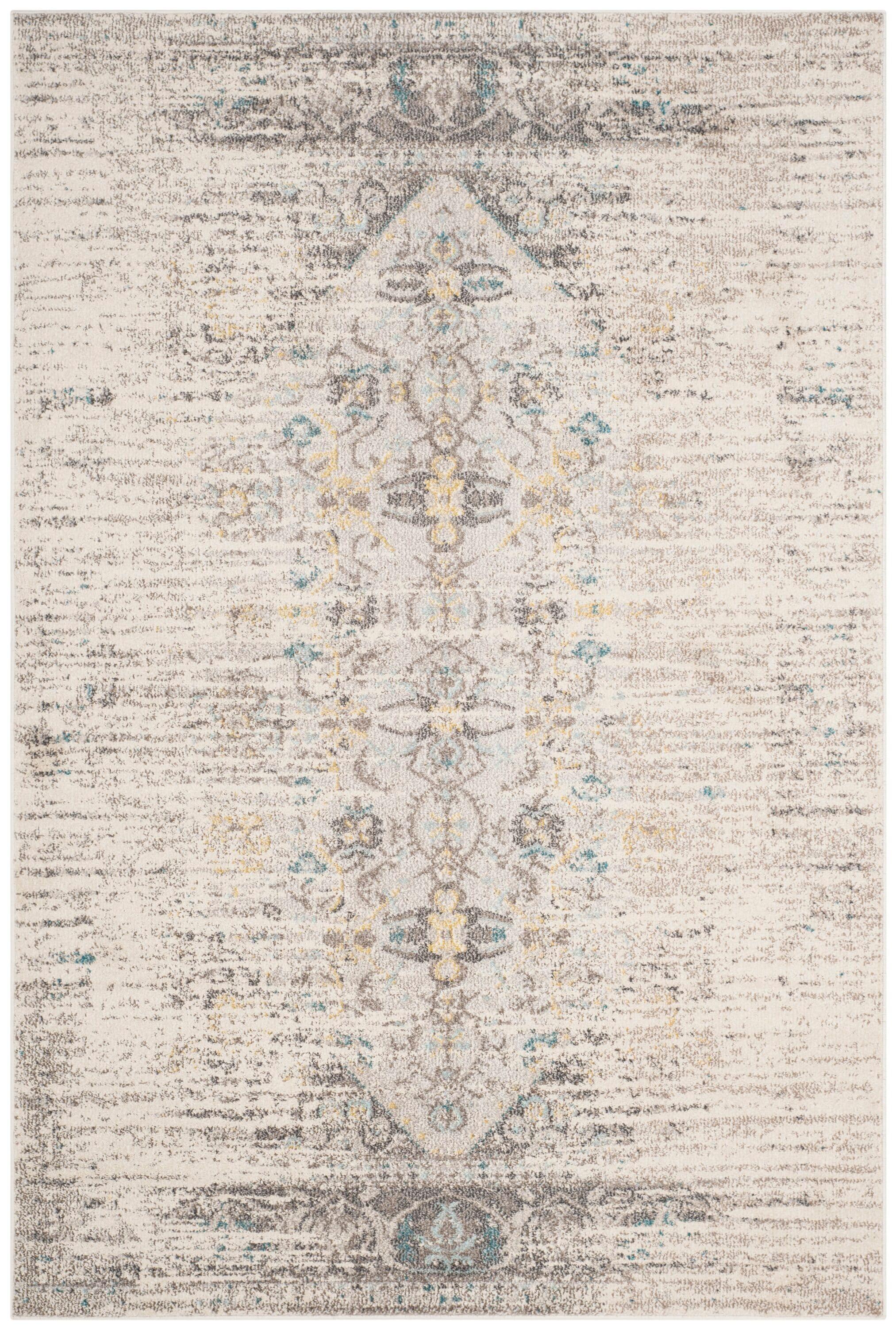Monaco MNC209 Power Loomed Indoor Area Rug - Grey/Multi - 5'1"x7'7" - Safavieh.