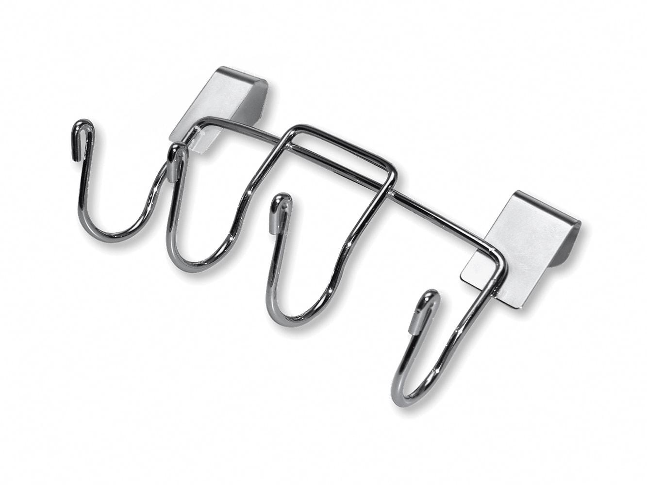 Stainless Steel Grill Tool Holder with Four Hooks