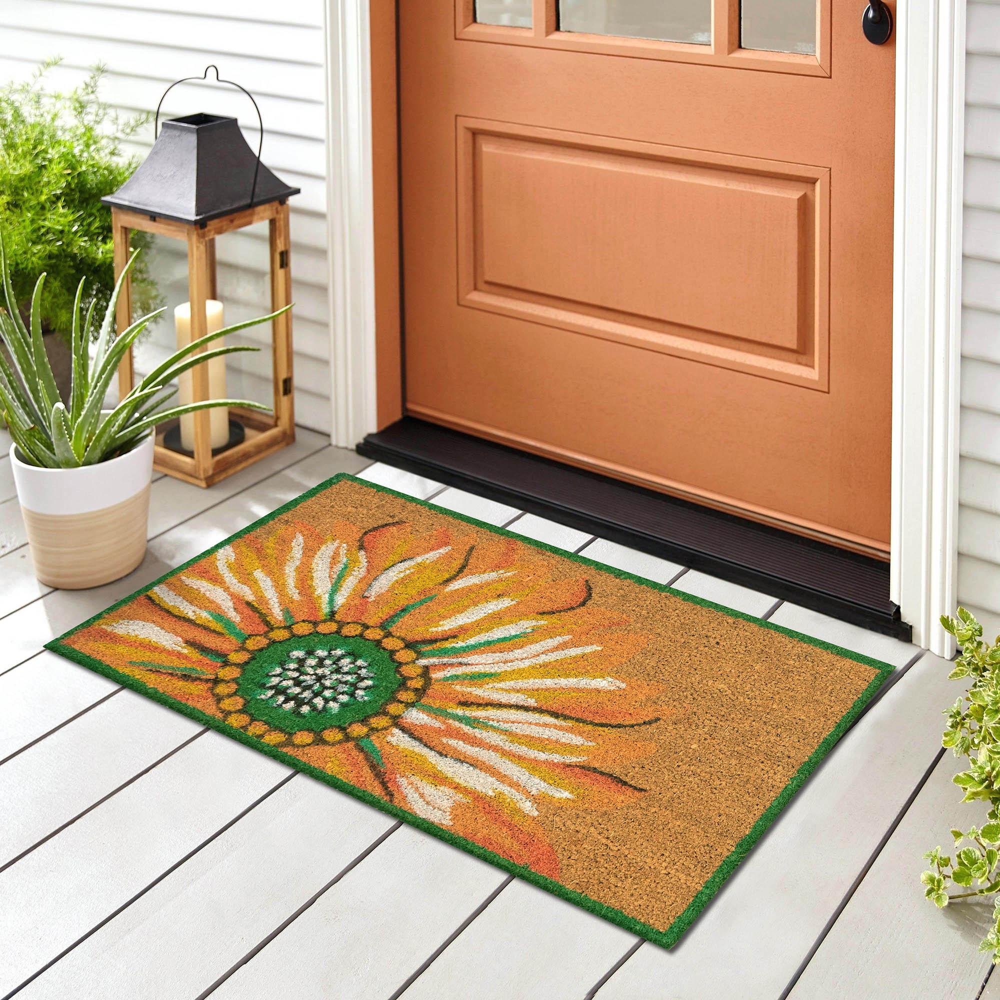 Sunlit Sunflower Coir Outdoor Welcome Mat 36.5" x 24.5"