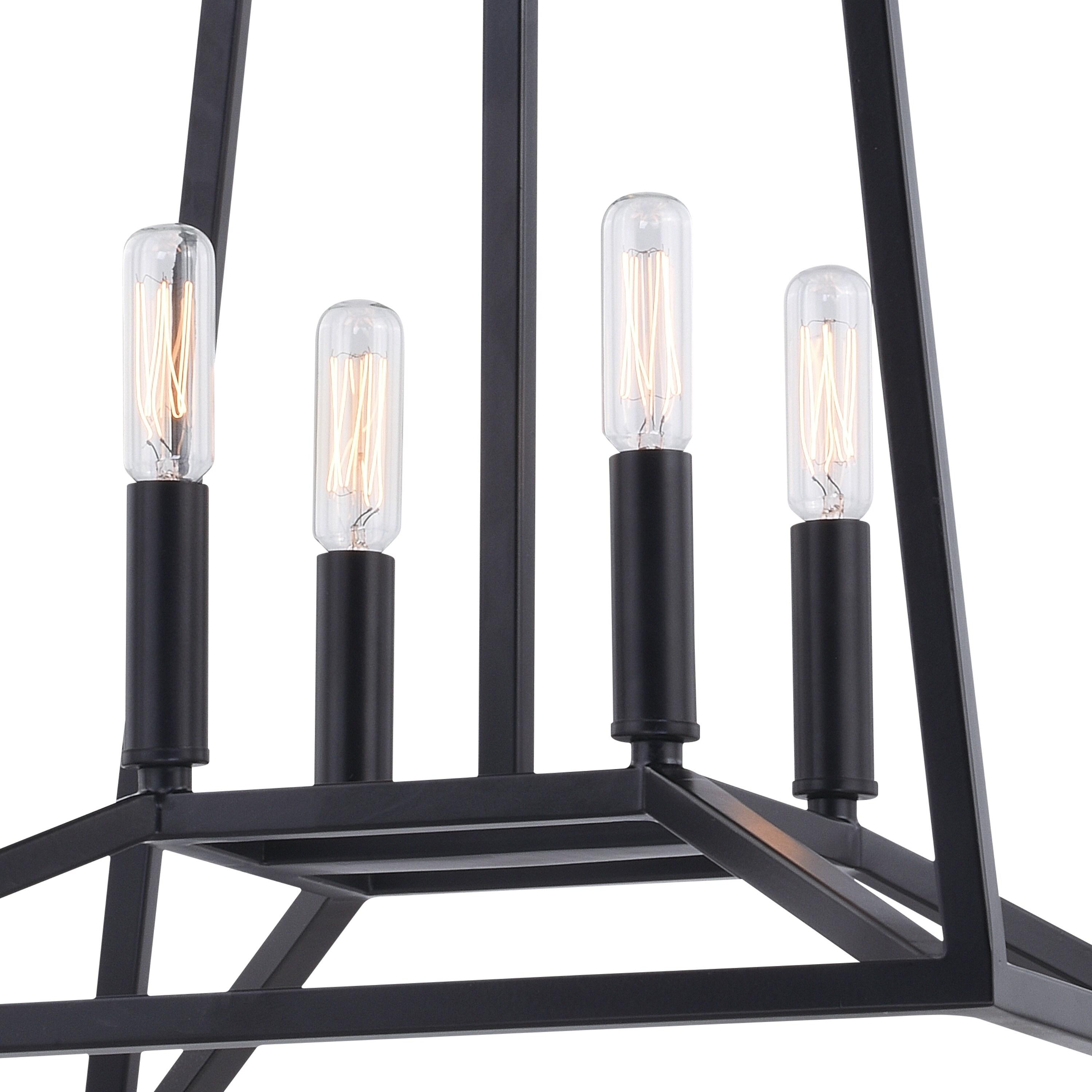 VAXCEL Hayes Black Farmhouse Mini Pendant Cage Lantern Ceiling Light, 16 inch