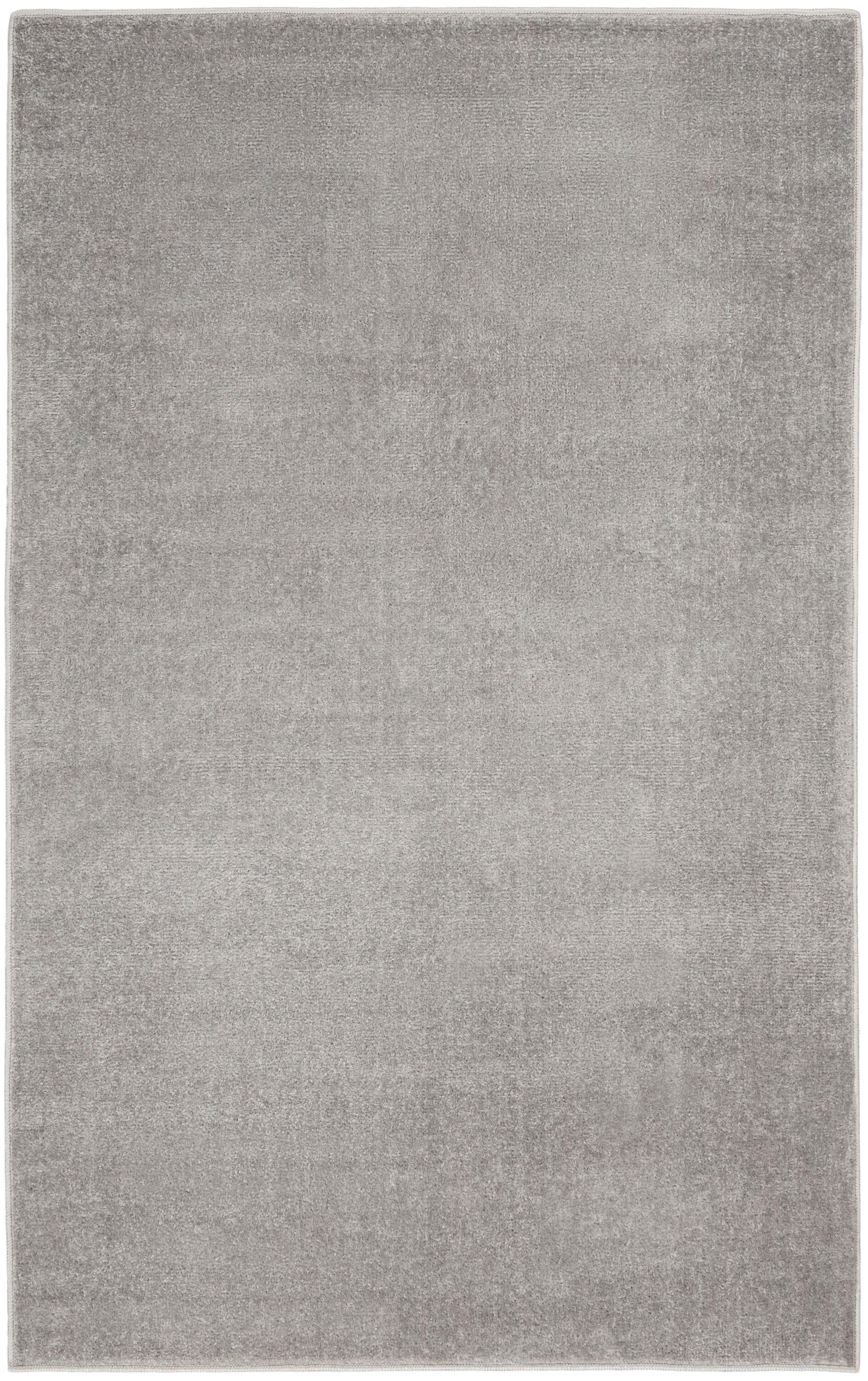 Nourison Essentials Easy Care Indoor Outdoor Area Rug - Silver Grey 3' x 5'