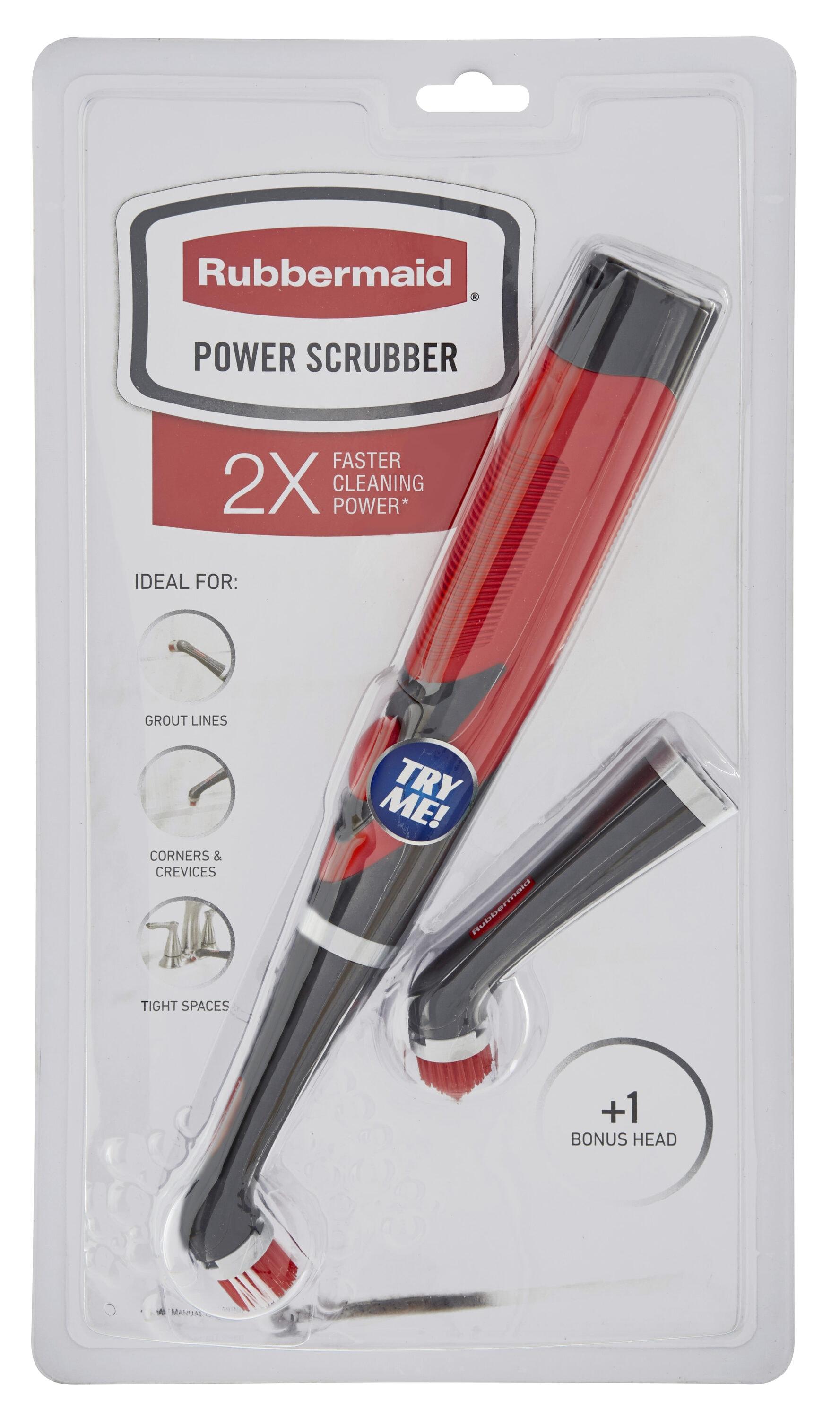 Rubbermaid Power Scrubber with 1 All-Purpose Scrubbing Head and 1 Grout Scrubbing Head