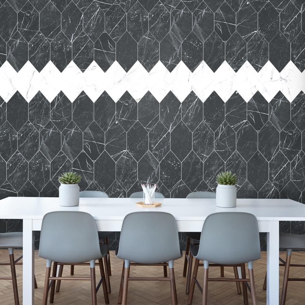 Timeless Calacatta Kayak 6-1/2" x 12-1/2" Porcelain Stone Look Wall & Floor Tile