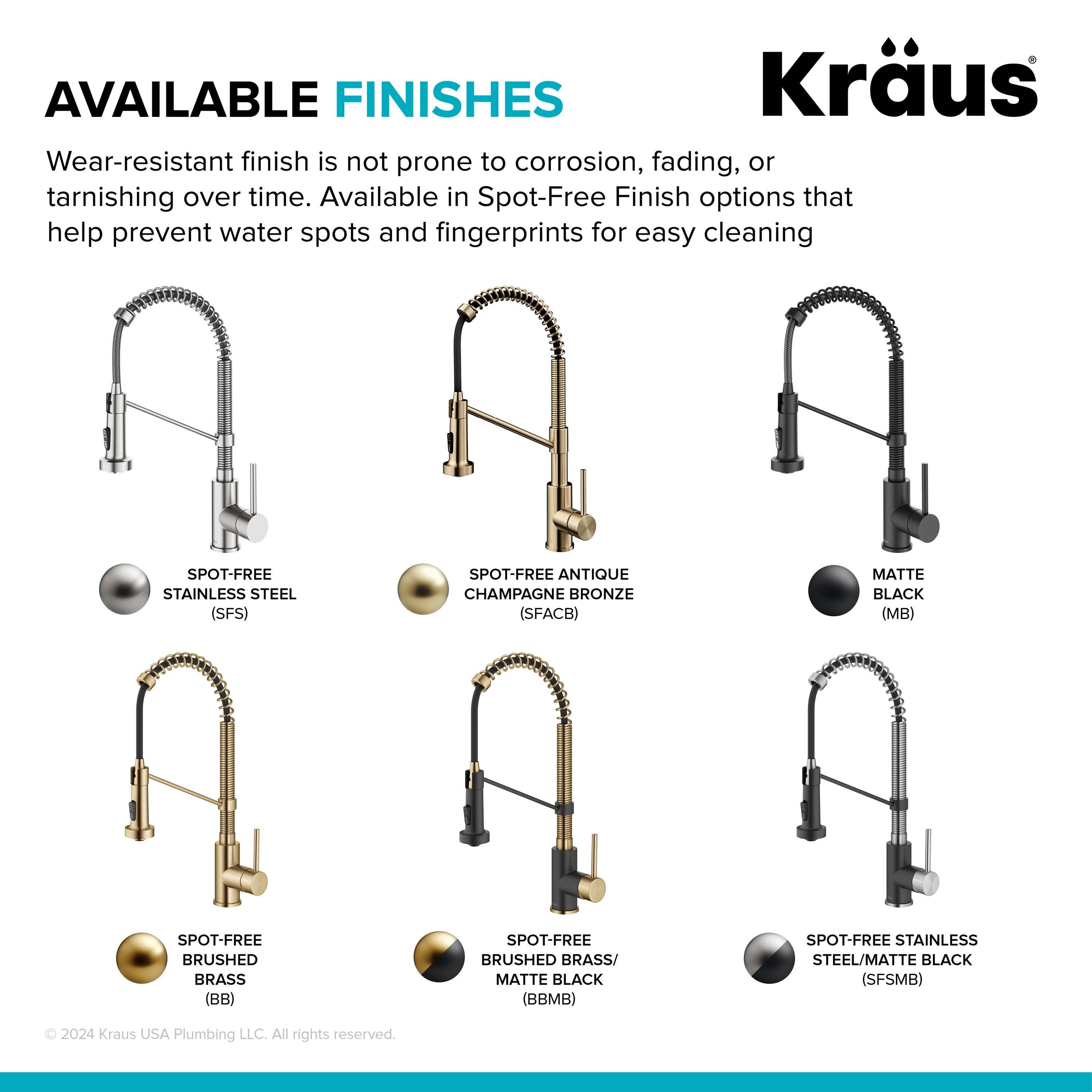 Kraus Bolden Touchless Sensor Commercial Style 2-Function Single Handle Pull-Down Kitchen Faucet