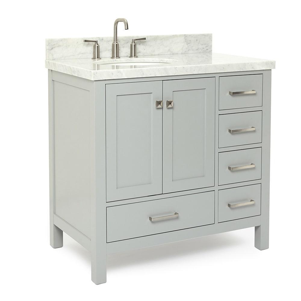 Ariel A037s-L-Vo Cambridge 37" Free Standing Single Basin Vanity Set - Grey