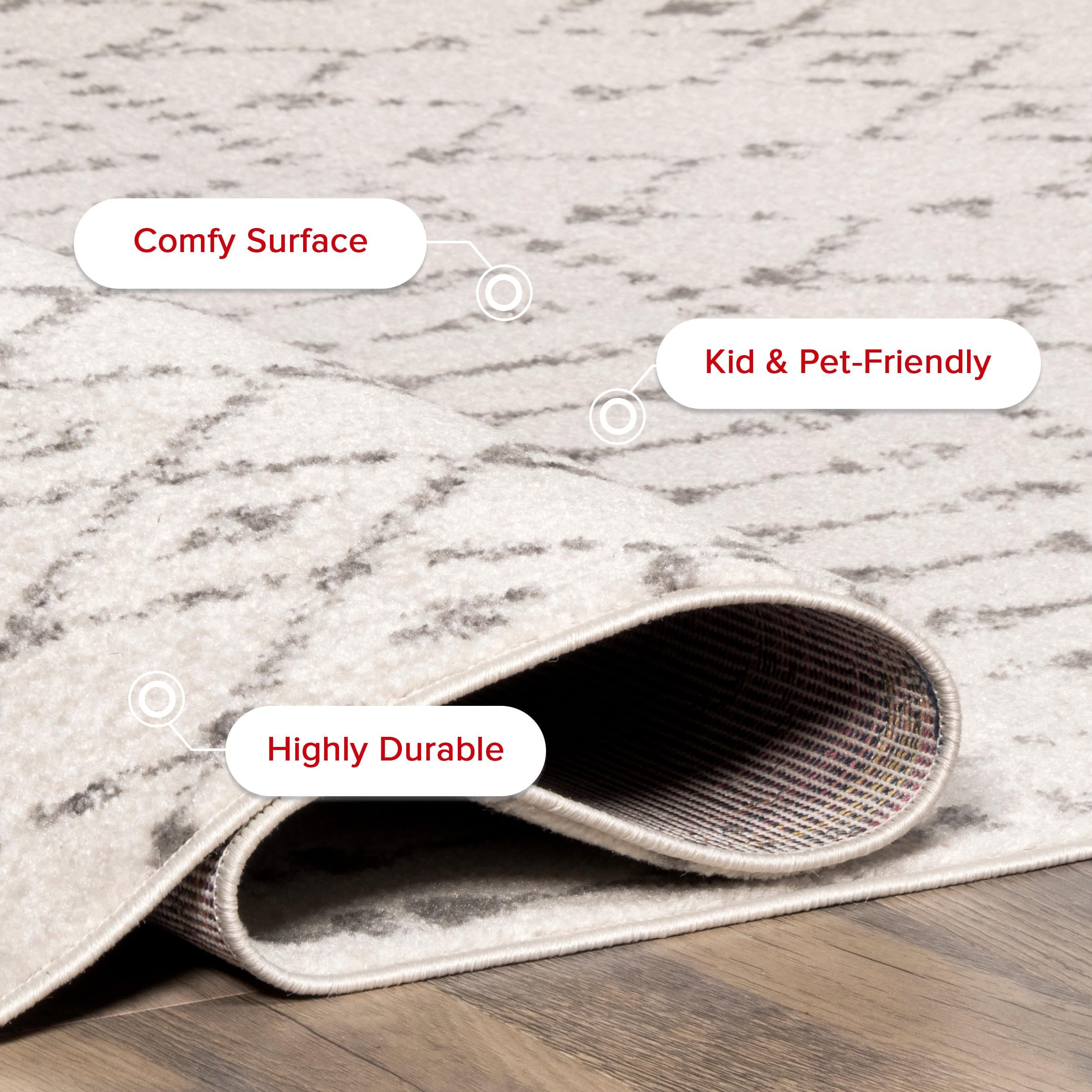 nuLOOM Moroccan Blythe Grey 8' x 10' Transitional Area Rug
