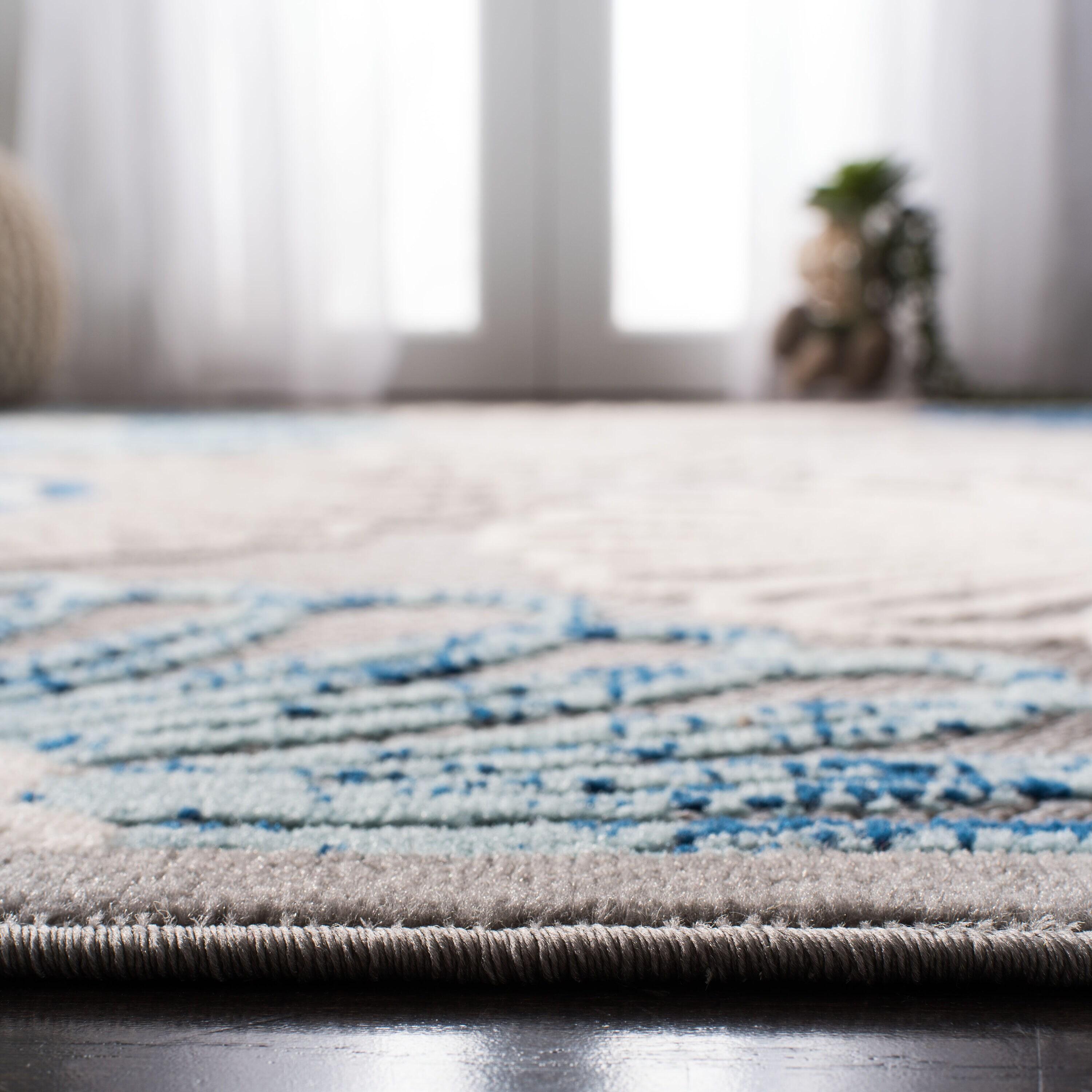 Cabana CBN801 Power Loomed Indoor/Outdoor Area Rug - Grey/Blue - 8'9"x11'9" - Safavieh