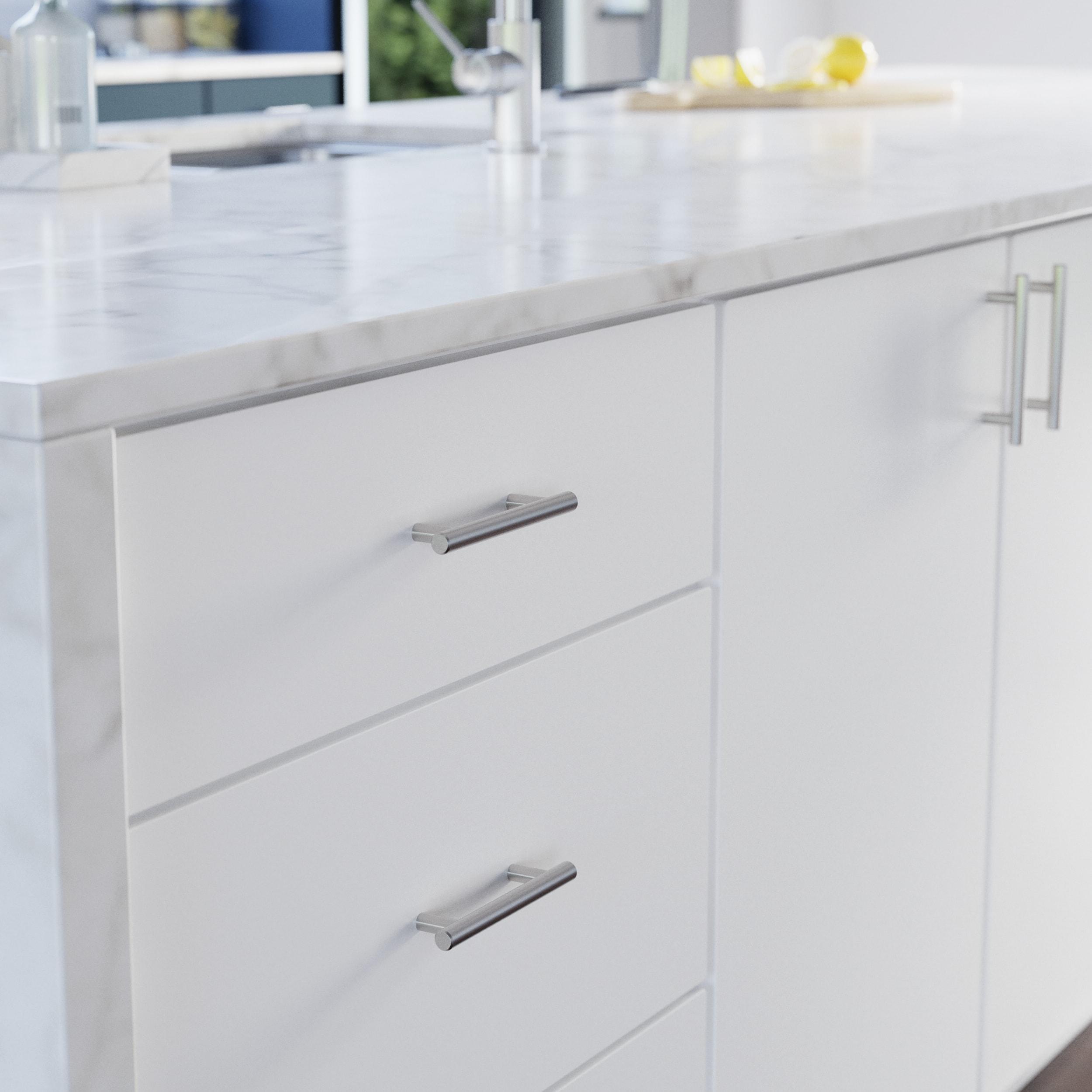 Brushed Stainless Steel Modern Bar Cabinet Pulls