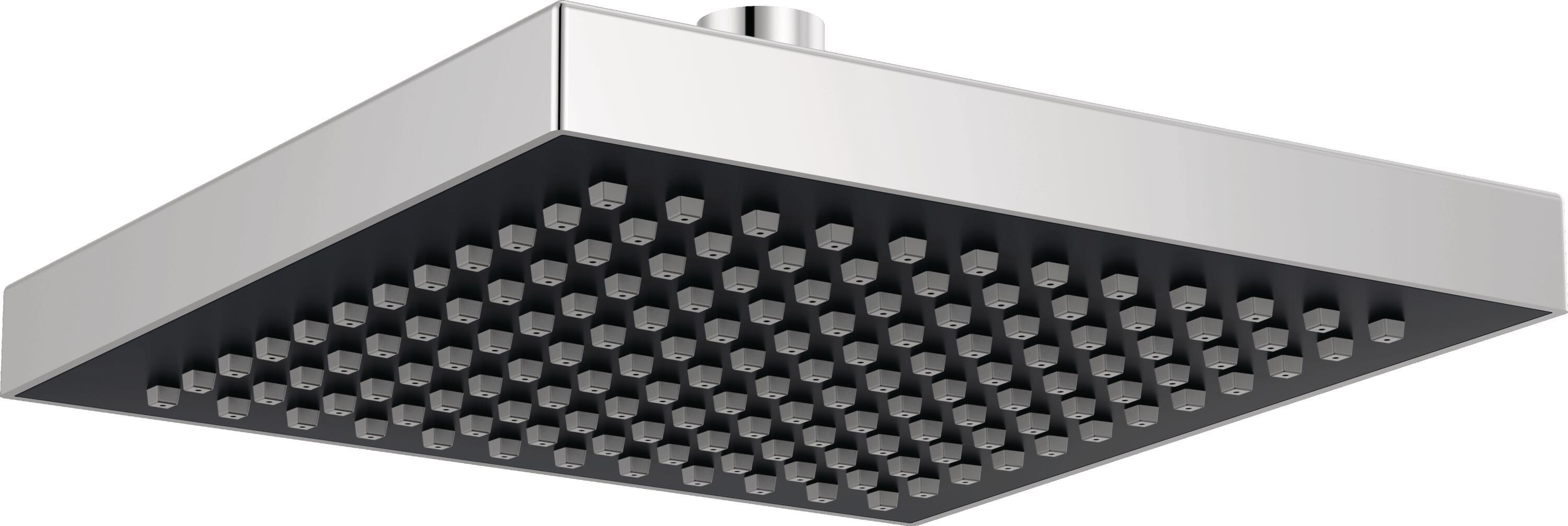 Universal Showering Components Square Single-Spray Rain Shower Head, Rainfall Shower Head 1.8 GPM