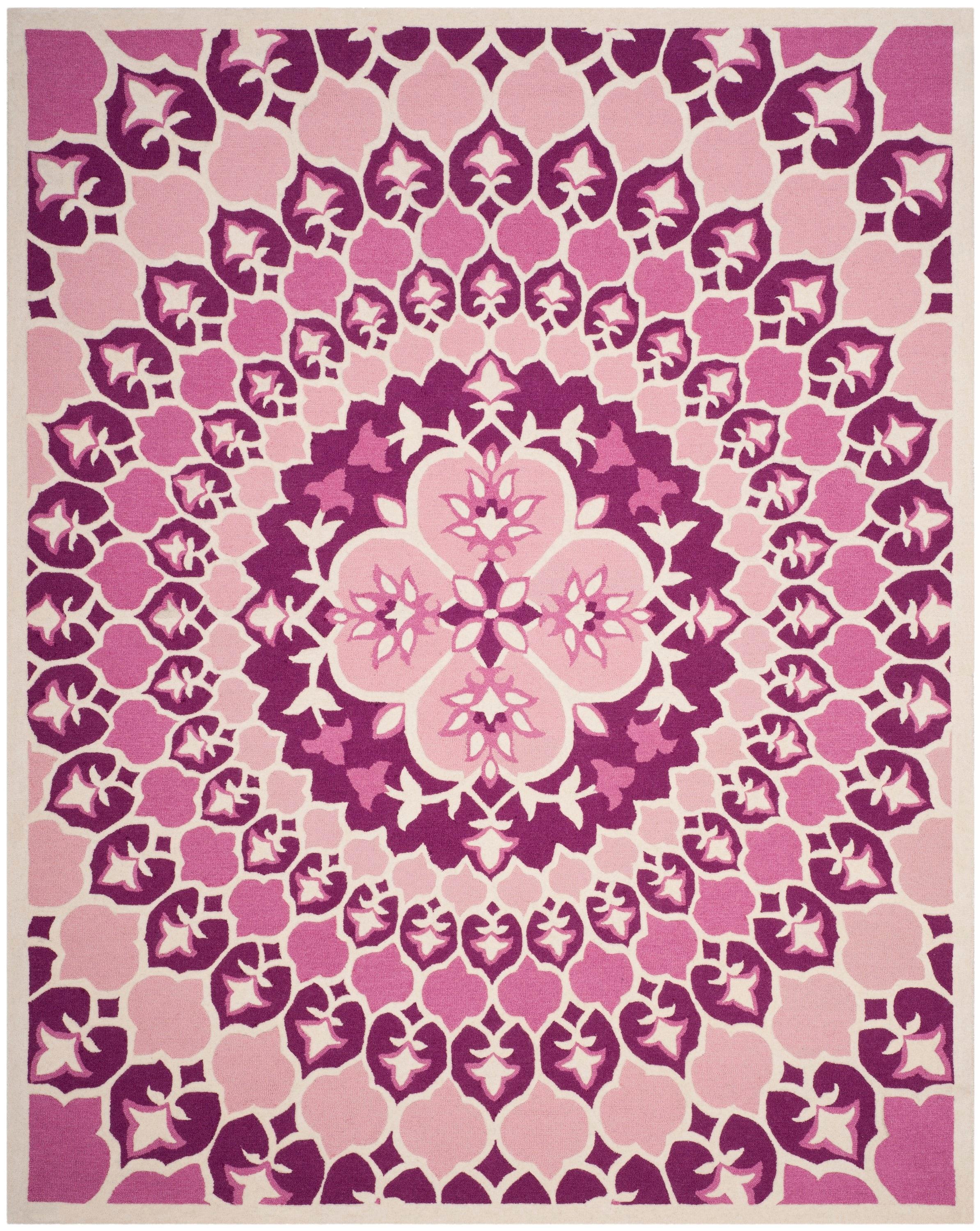 Bellagio BLG610 Hand Tufted Area Rug - Pink/Ivory - 8'x10' - Safavieh.