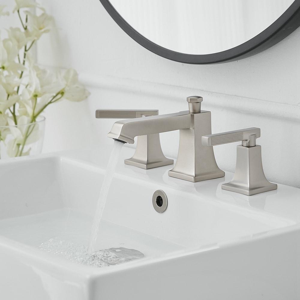 Widespread 2-handle Bathroom Faucet with Drain Assembly