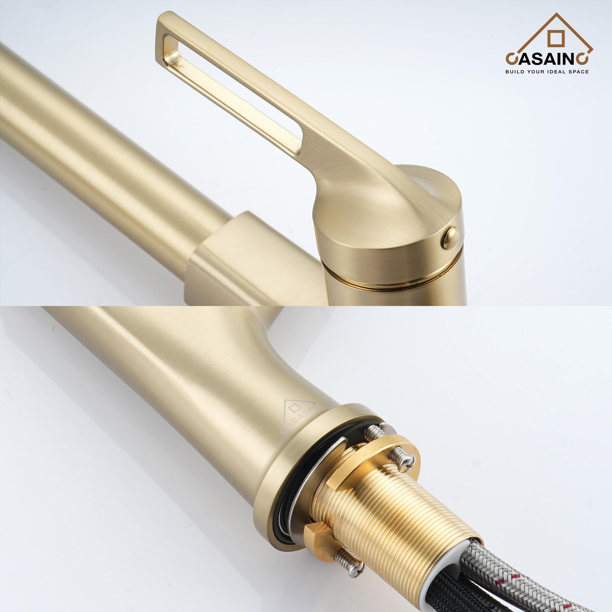 CASAINC CASAINC Single-Handle Pull-Down Kitchen Faucet Single Hole Faucet CA-D4171-BG