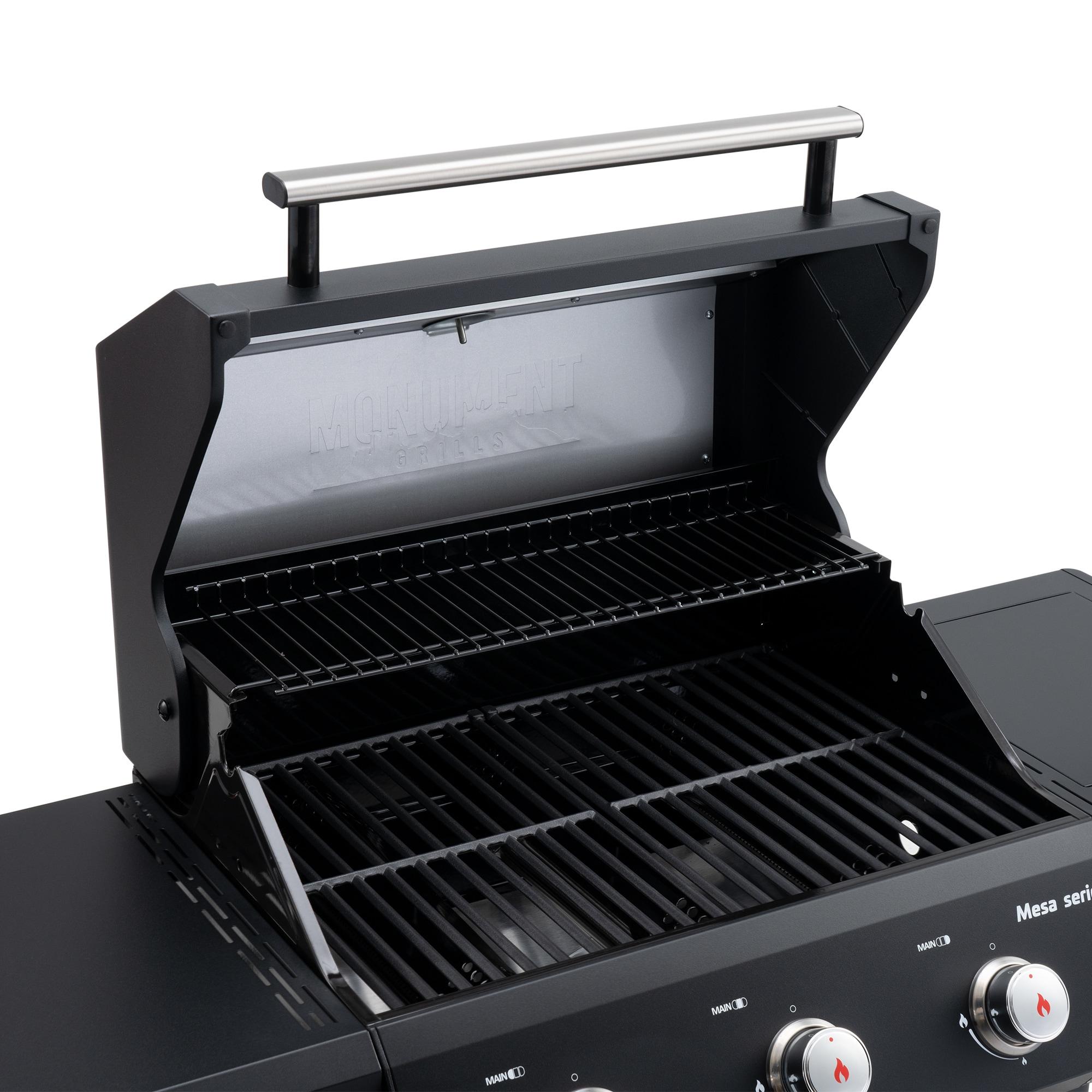 Monument Grills Mesa Series3-Burner 48000 BTU Propane Gas Grill with 1 Side Burner