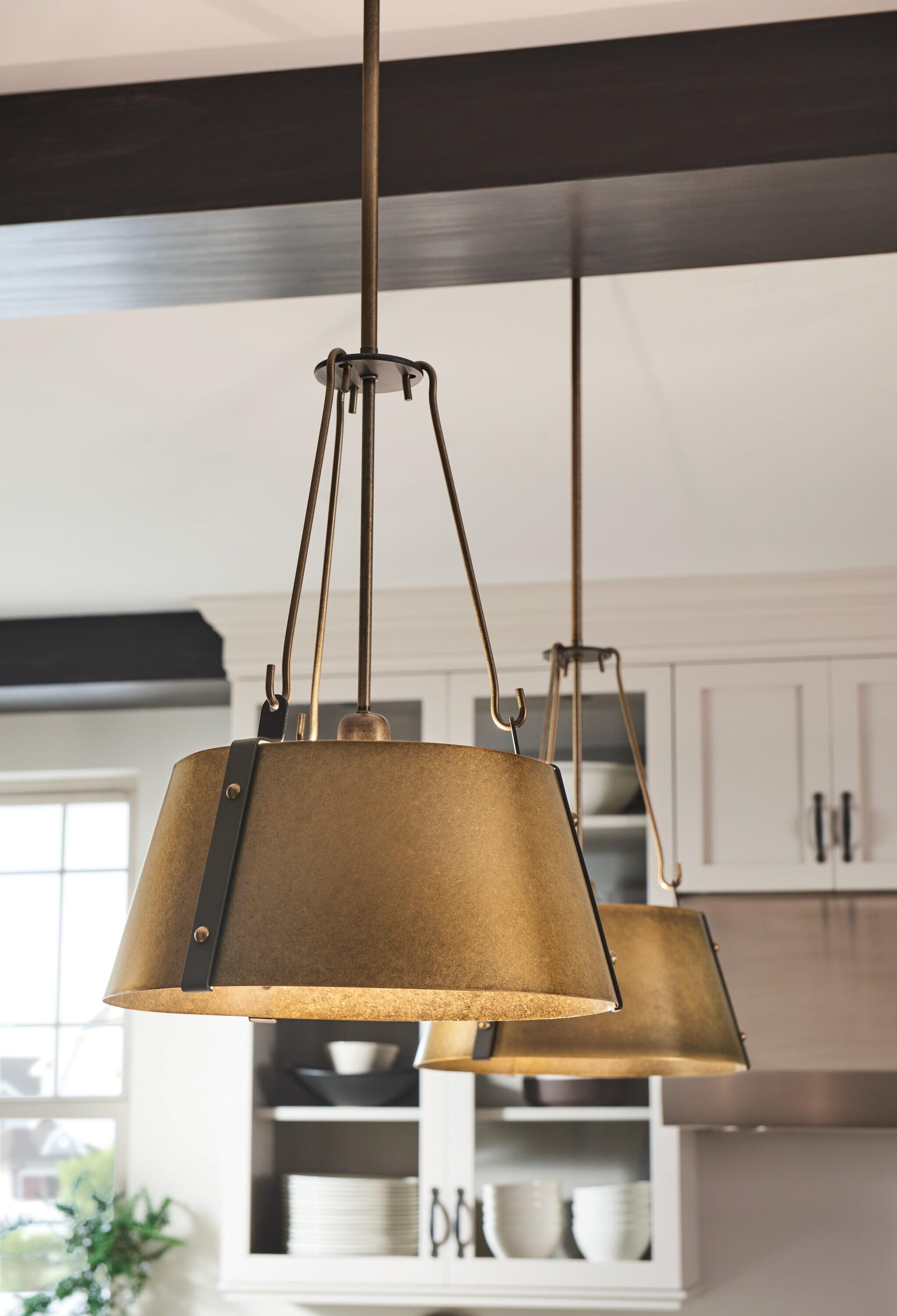 Cartwright Small 1-Light Drum Pendant w/ Bold Rivets