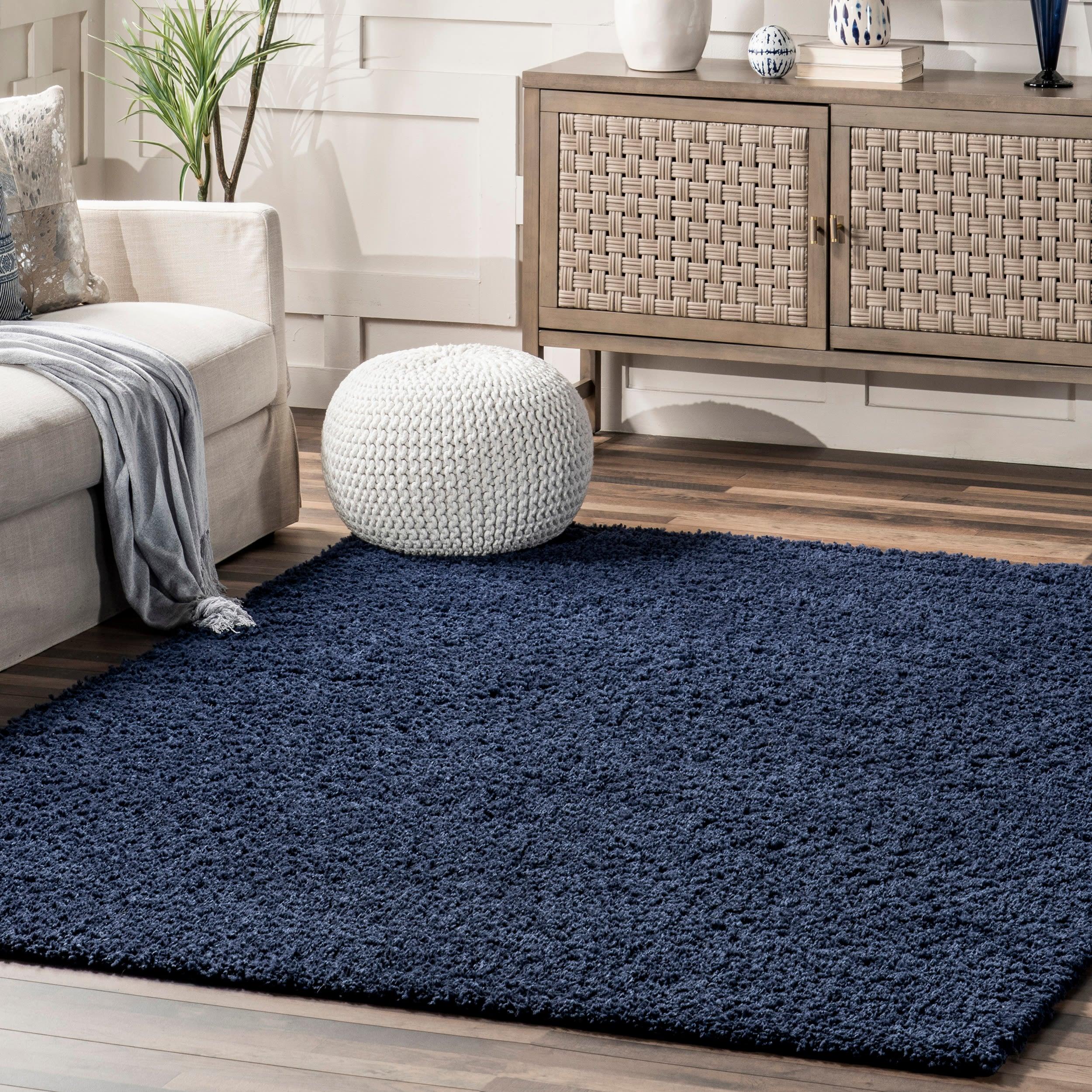 Marleen Plush Shag Navy 12 ft. x 15 ft. Area Rug