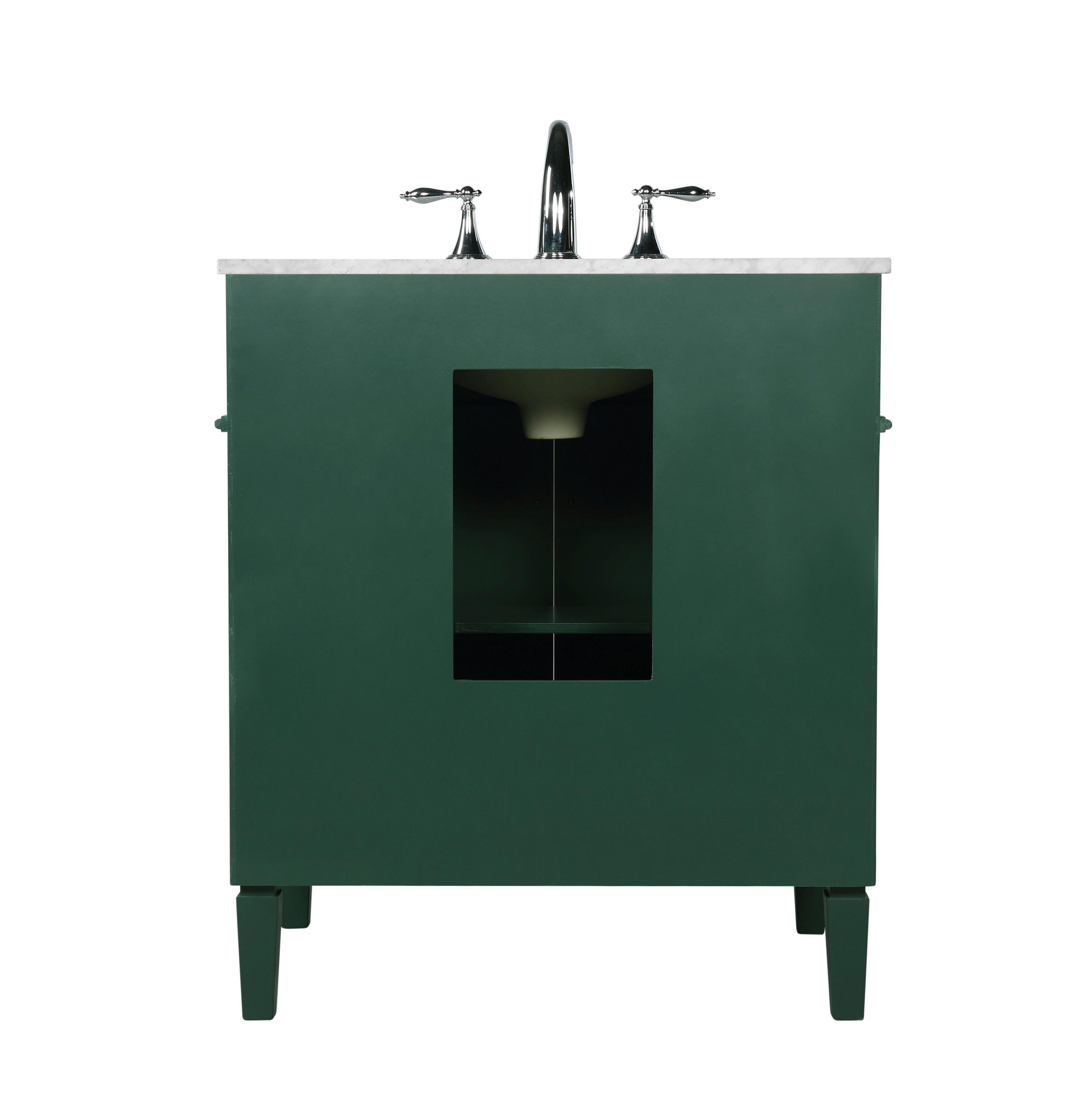 Elegant Decor  30 in. Single Bathroom Vanity in Green