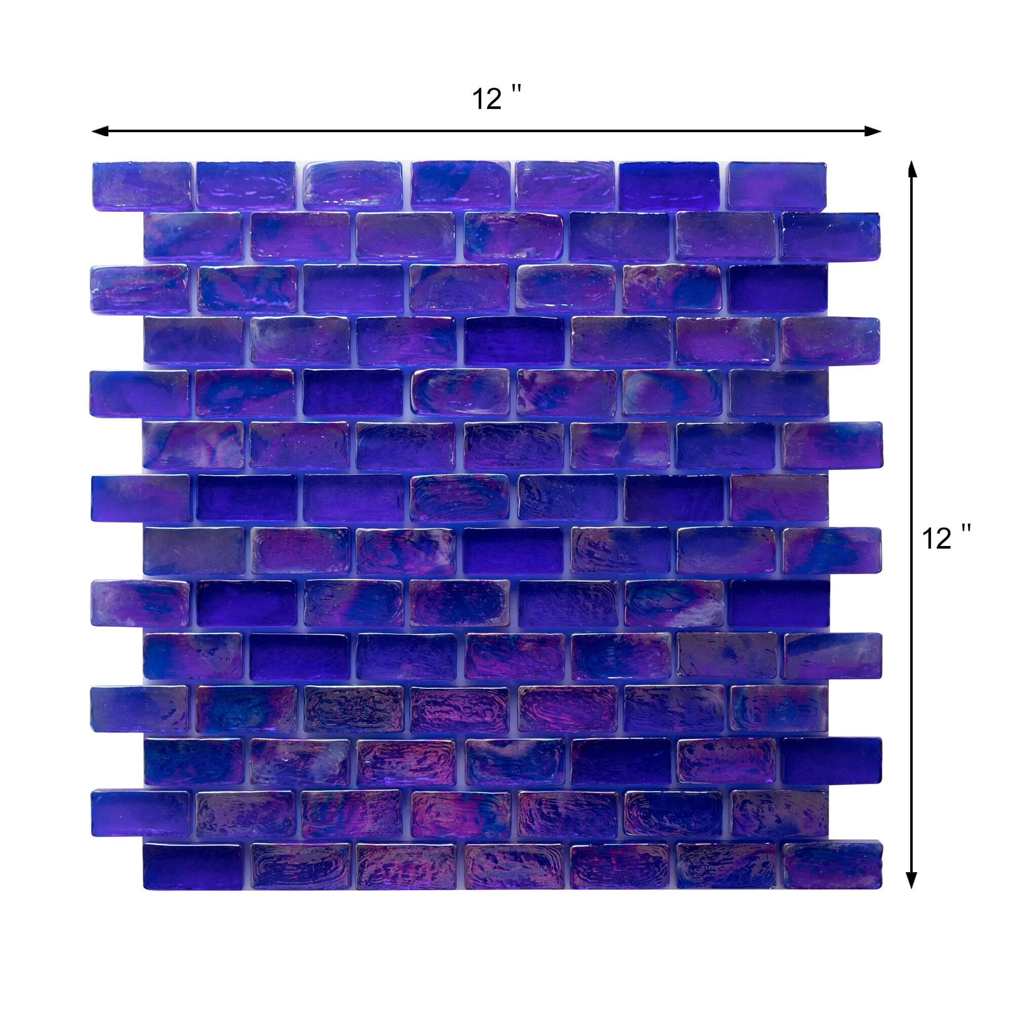 Swimming Pool 0.75" x 1.65"Straight Edge Glass Brick Joint Tile