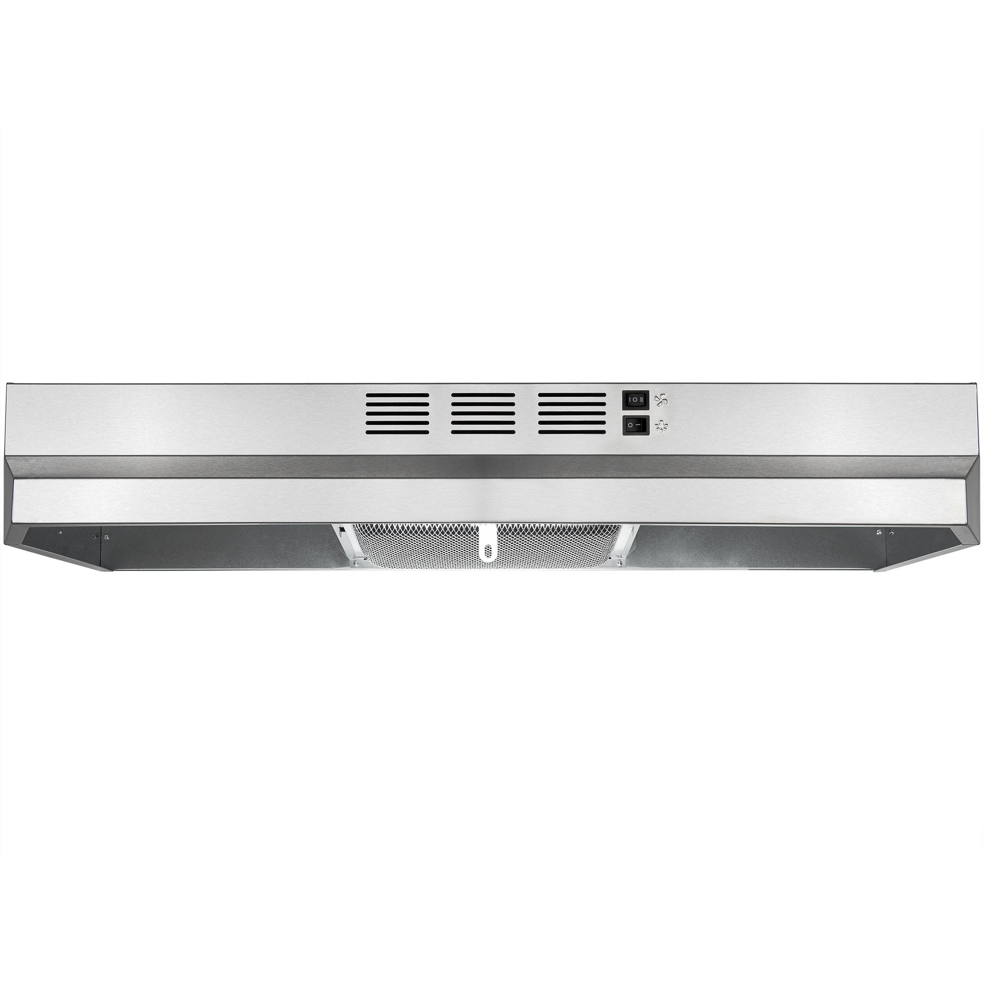30-in Convertible Under Cabinet Range Hood 176CFM with Charcoal Filter in Stainless Steel