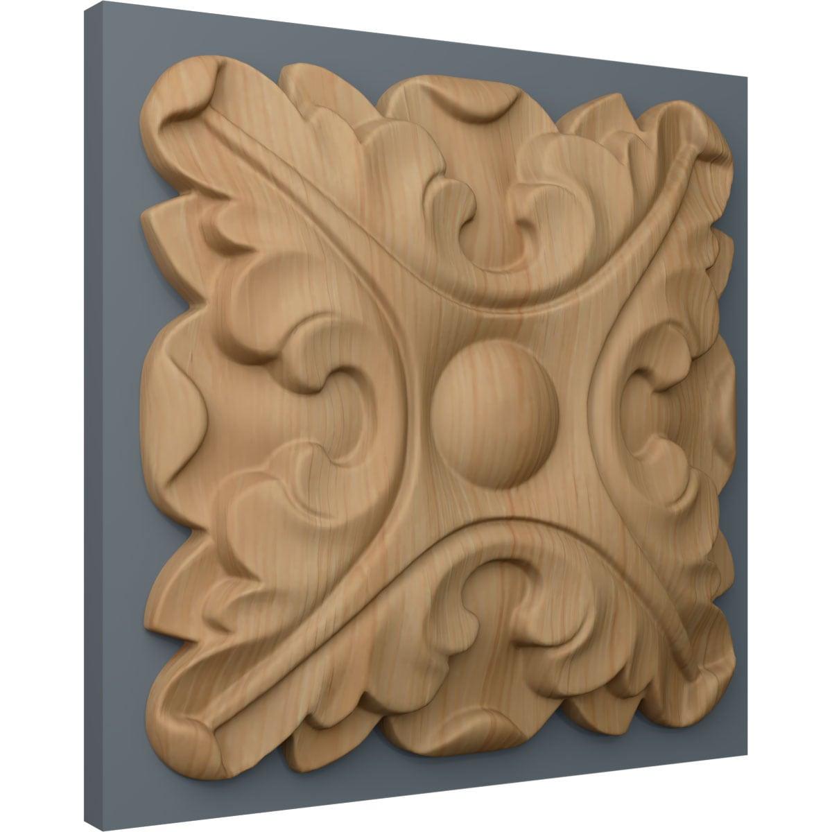Ekena Millwork Acanthus H W D Wood Rosette Applique