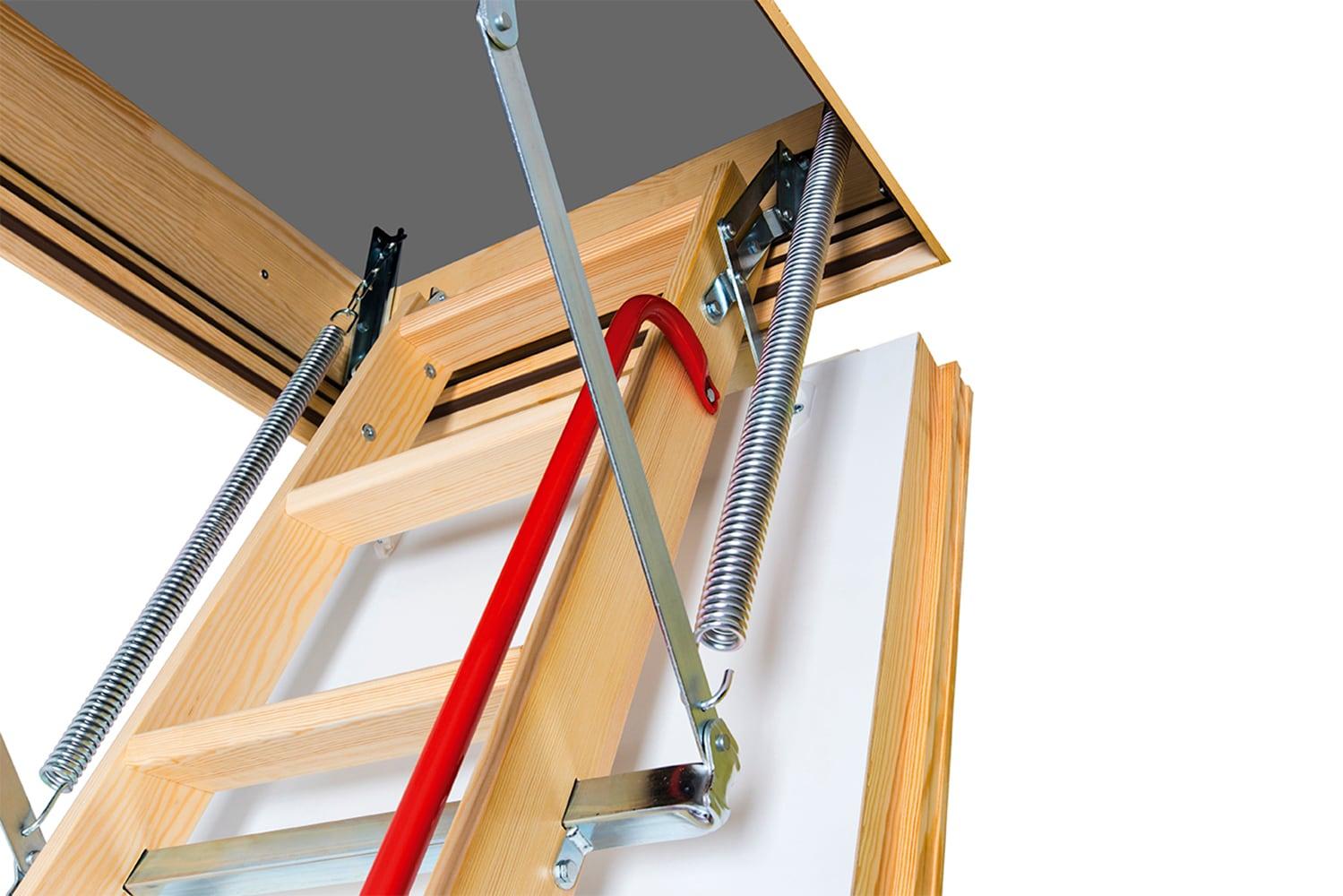 FAKRO LWT 66891 Wooden Thermo Attic Ladder with 12.5 R-Value for 22-Inch x 47-Inch Rough Openings