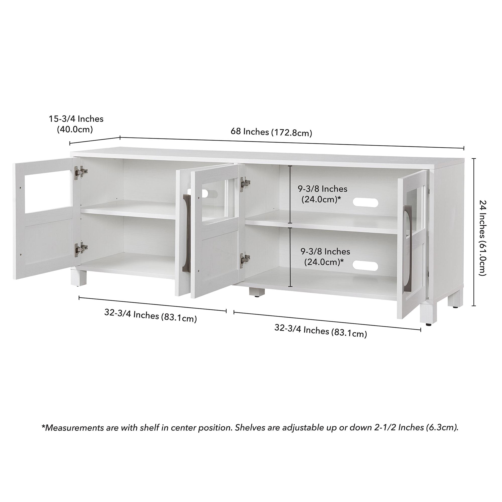 Evelyn&Zoe Holbrook Rectangular TV Stand for TV's up to 75", White