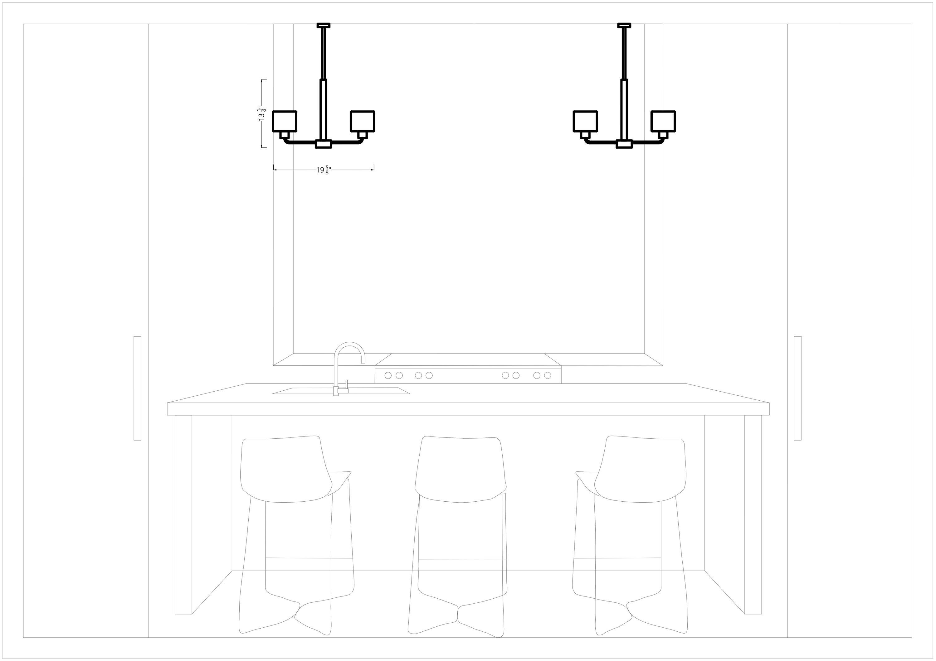 Canfield 3-Light Midnight Black Modern Minimalist Hanging Drum Chandelier with Etched White Glass Shades