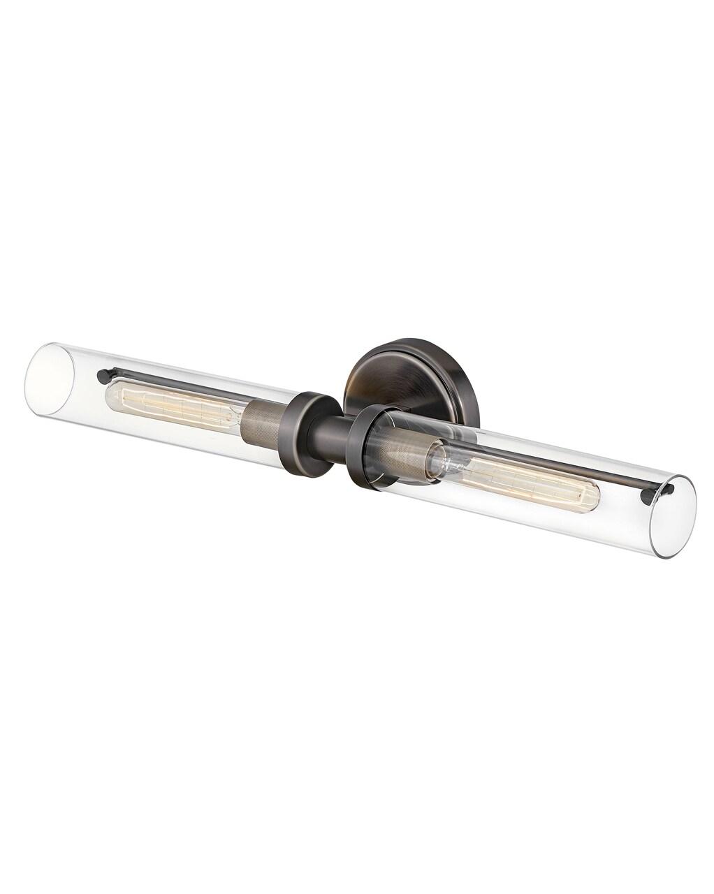 Black Oxide and Brass 25" Outdoor Dimmable Vanity Light