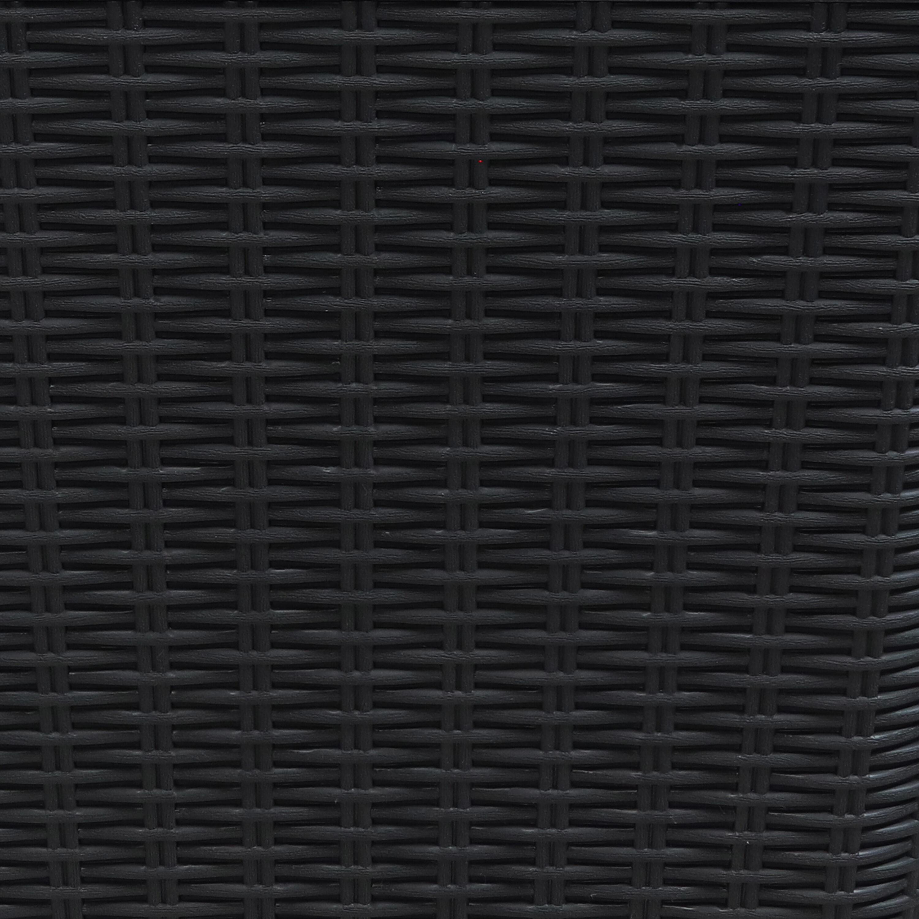 Sunnydaze Outdoor Deck and Patio Storage Box with Rattan Design - 100 Gal. - Phantom Gray