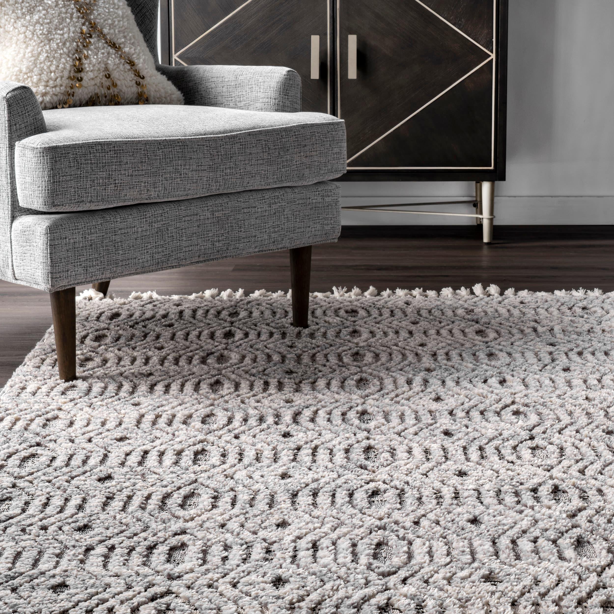 Nuloom Arielle Soft Trellis Textured Tassel Indoor Area Rug, 4' x 6'