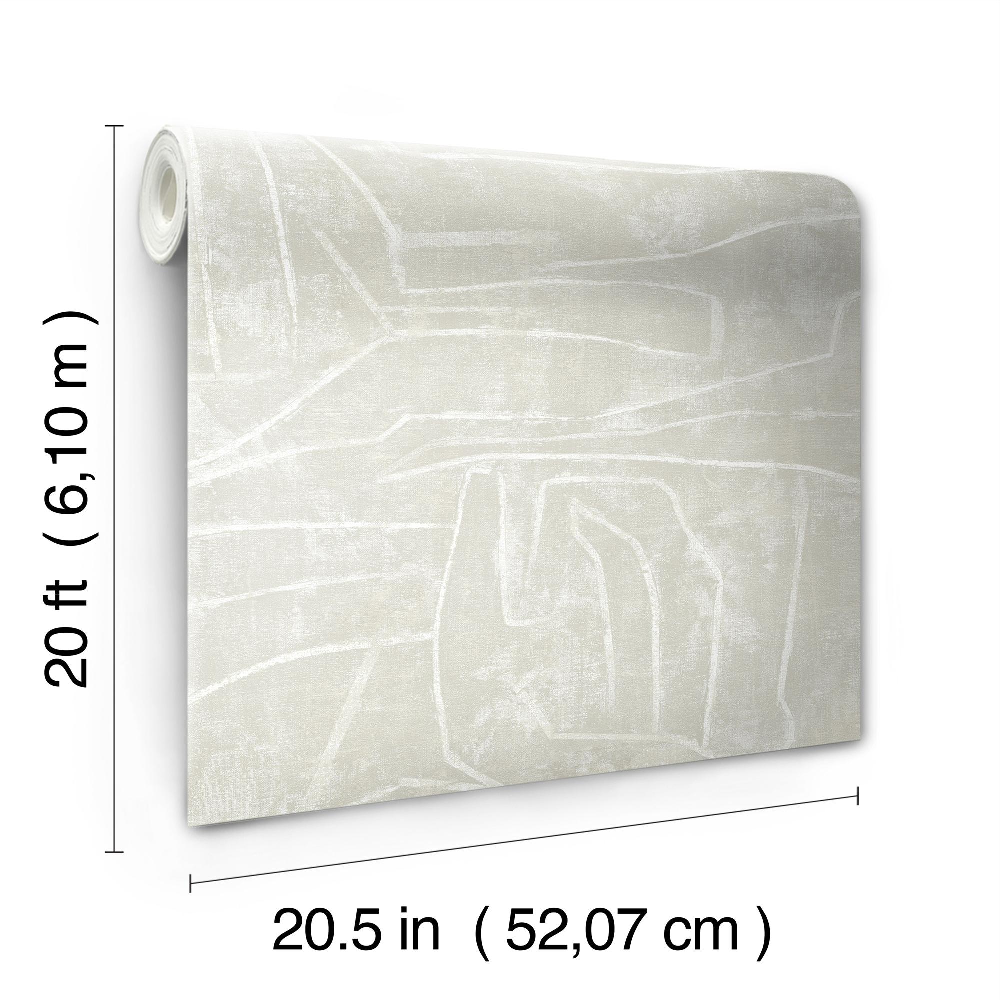 Beige Abstract Vinyl Peel and Stick Wallpaper Roll
