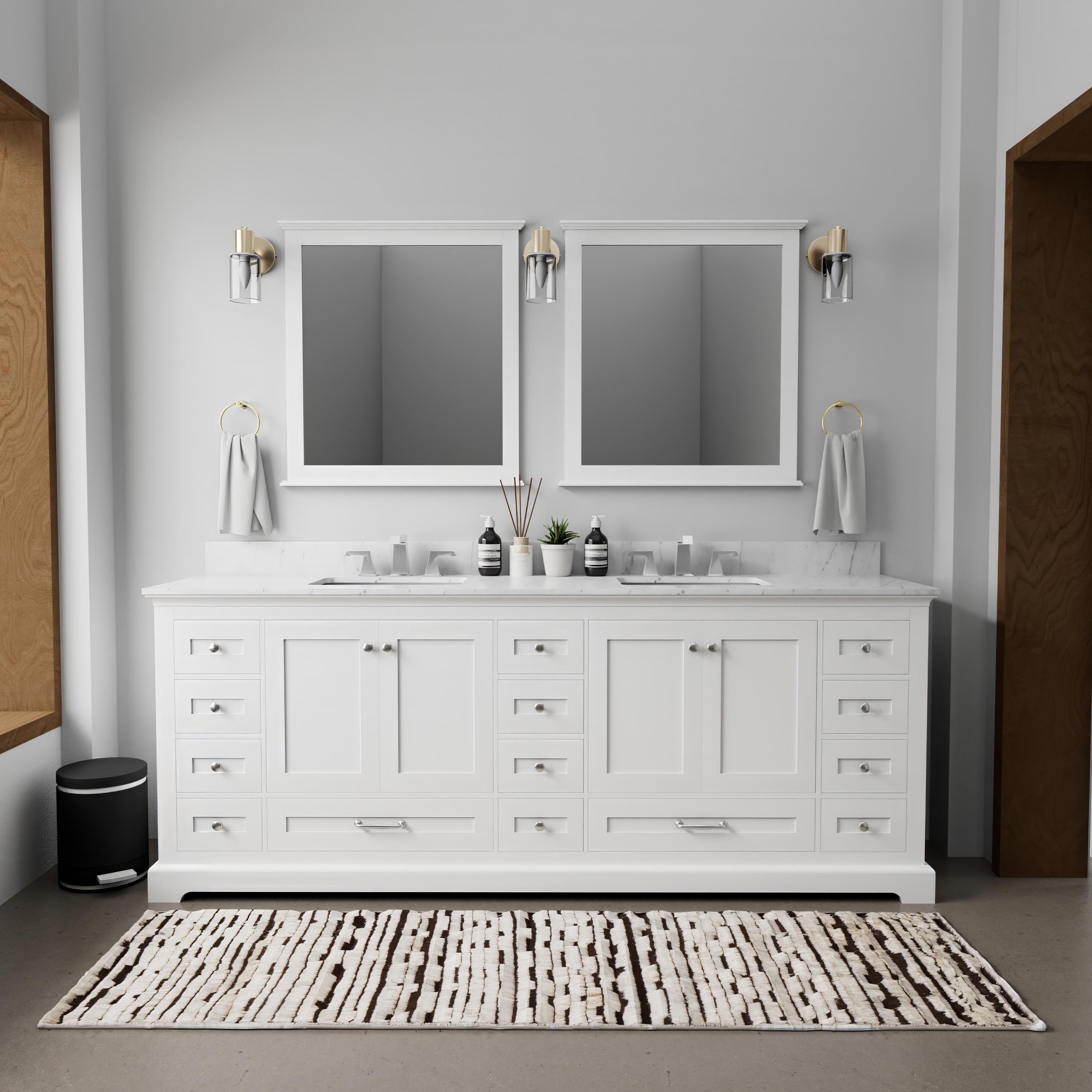 Lexora Dukes 84" Double Bathroom Vanity Base Only