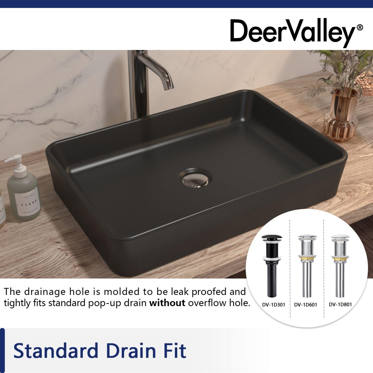 Ally 20" x 13'' Rectangular Vitreous China Vessel Bathroom Sink