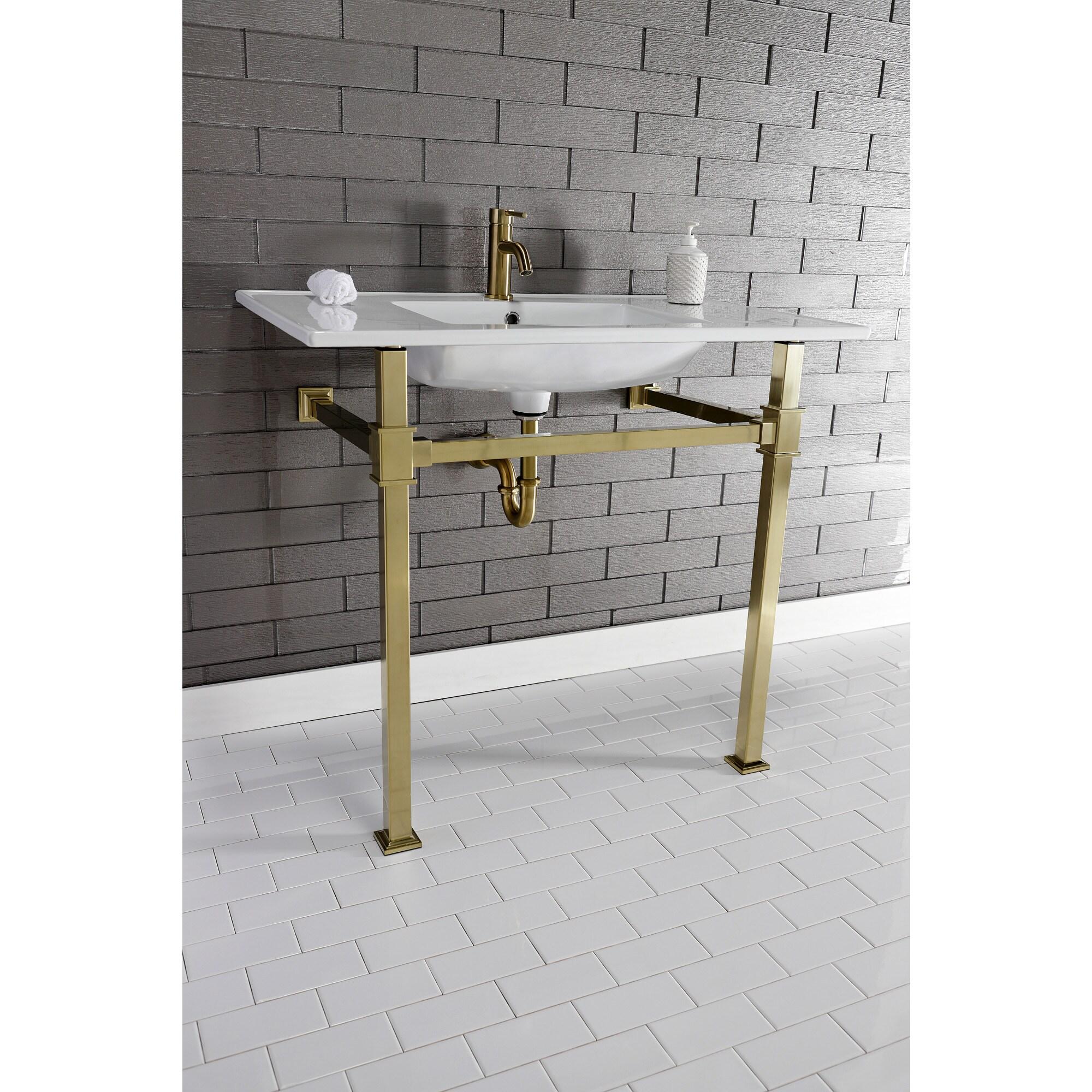 Kingston Brass LSF8223DL Kingston Brass Concord Single-Handle 1-Hole Deck Mount Bathroom Faucet with Push Pop-Up