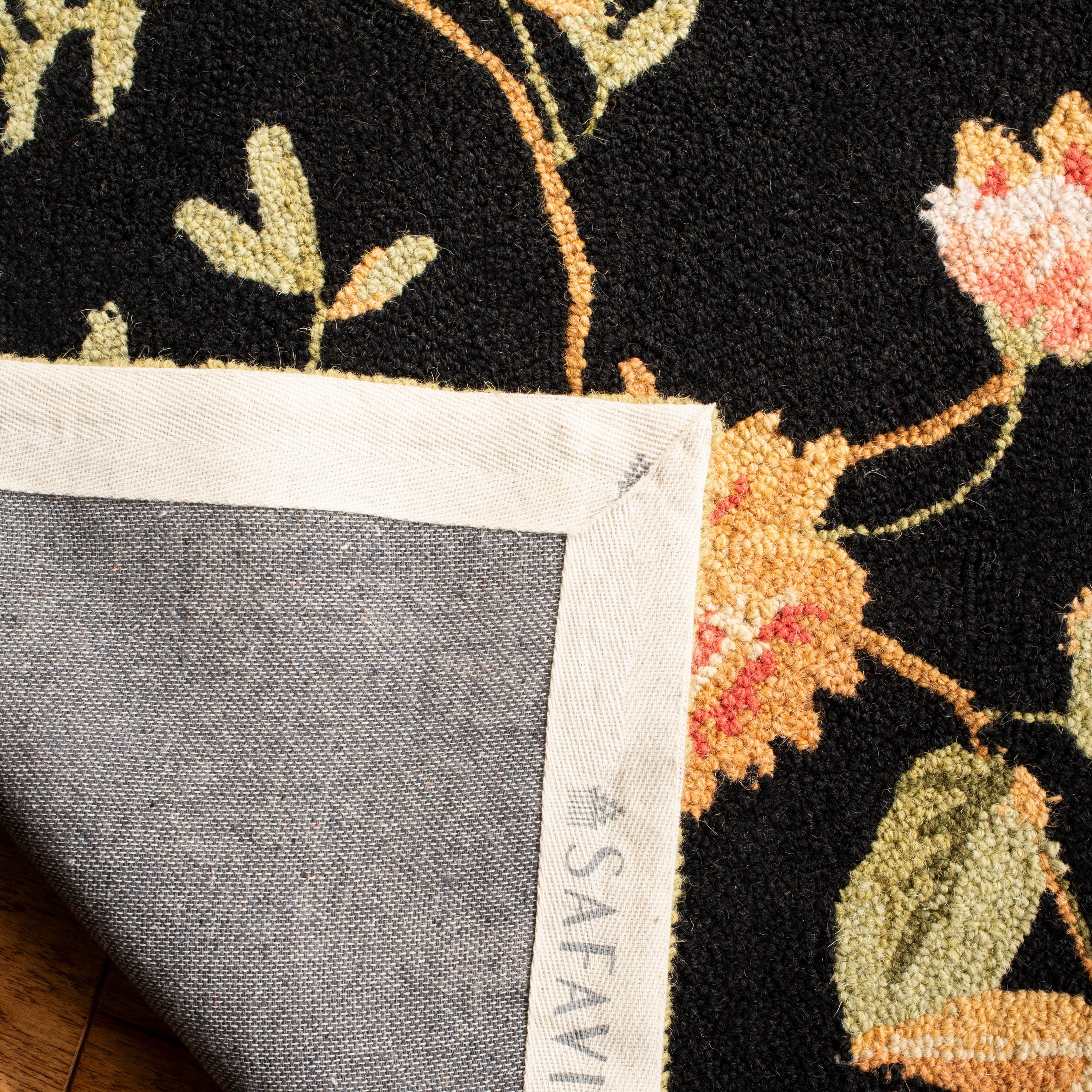 Chelsea HK263 Handmade Runner Rug - 2'6"x10' - Black - Safavieh