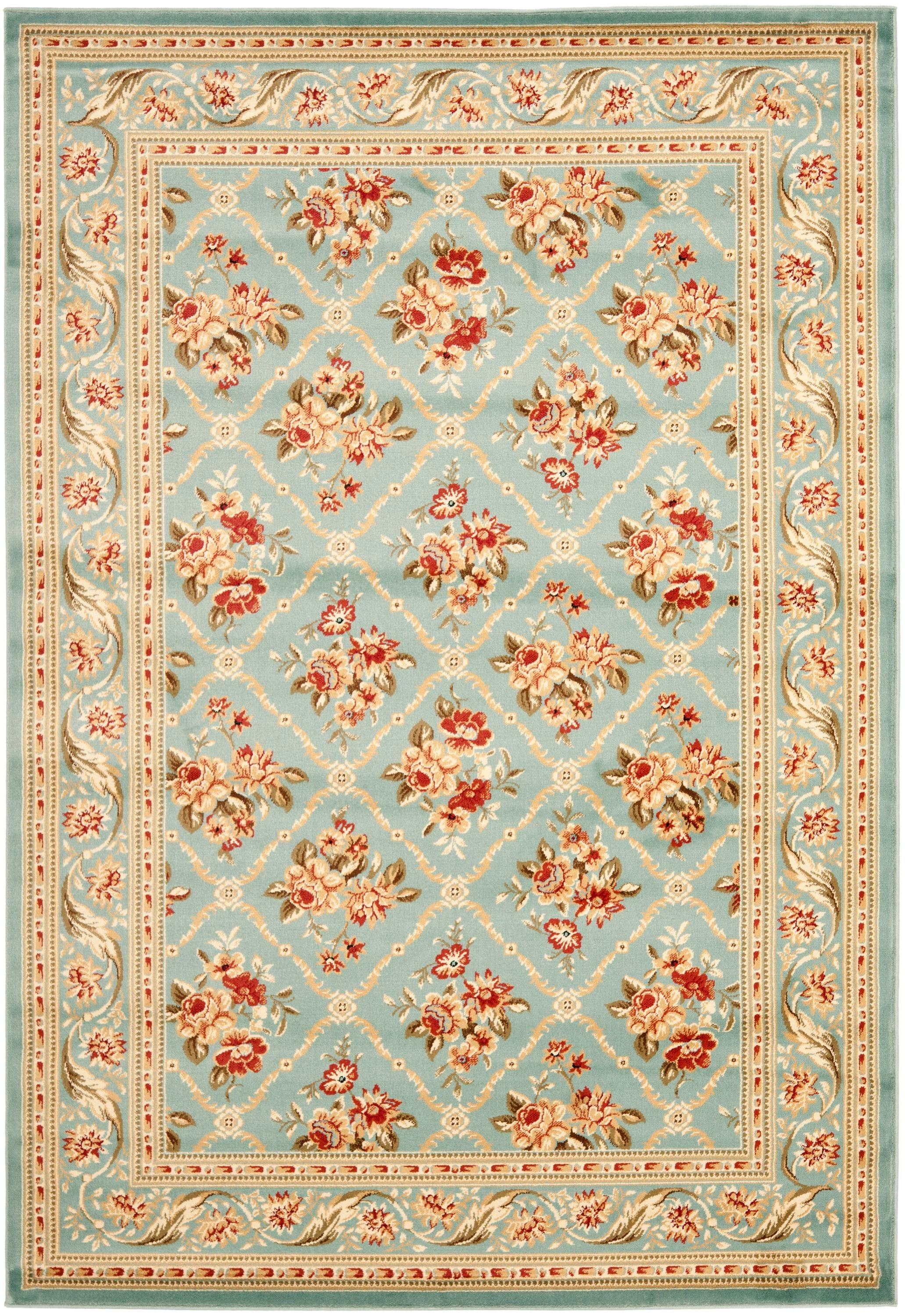 Lyndhurst LNH556 Power Loomed Area Rug - Blue/Blue - 5'3"x7'6" - Safavieh.