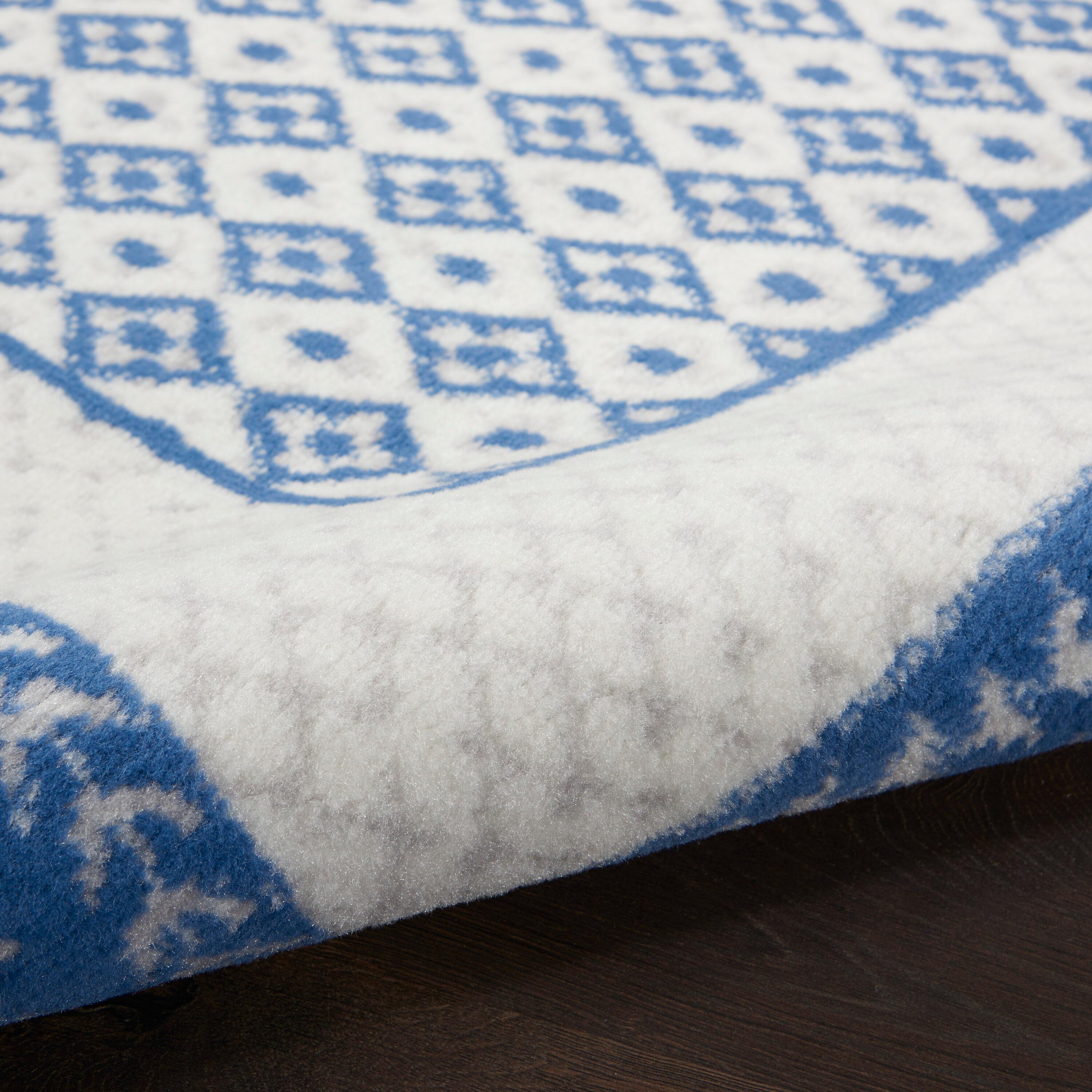 Nourison Whimsicle WHS13 Indoor only Area Rug - Ivory Blue 2' x 3'