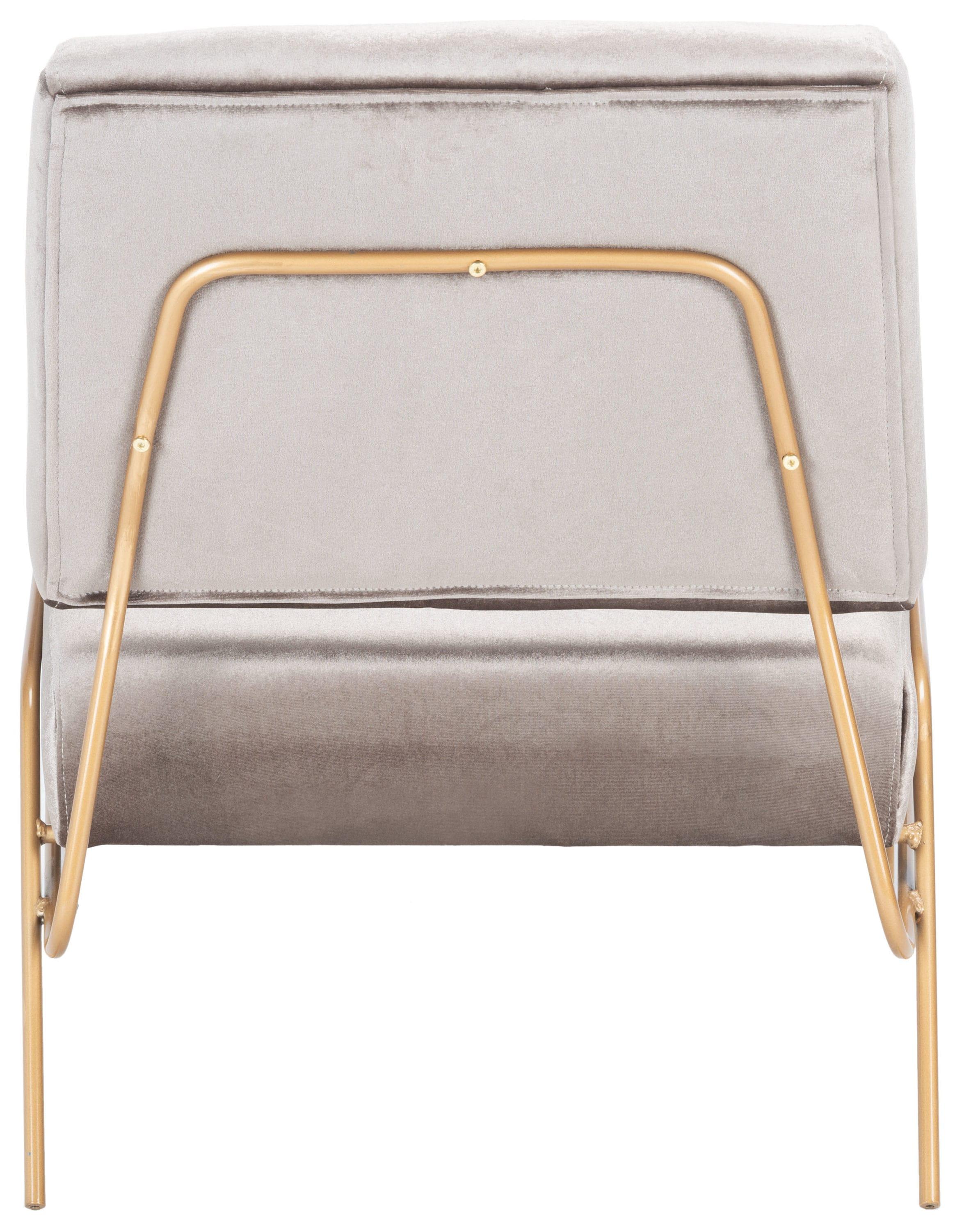 Romilly Velvet Accent Chair - Hazelwood/Gold - Safavieh