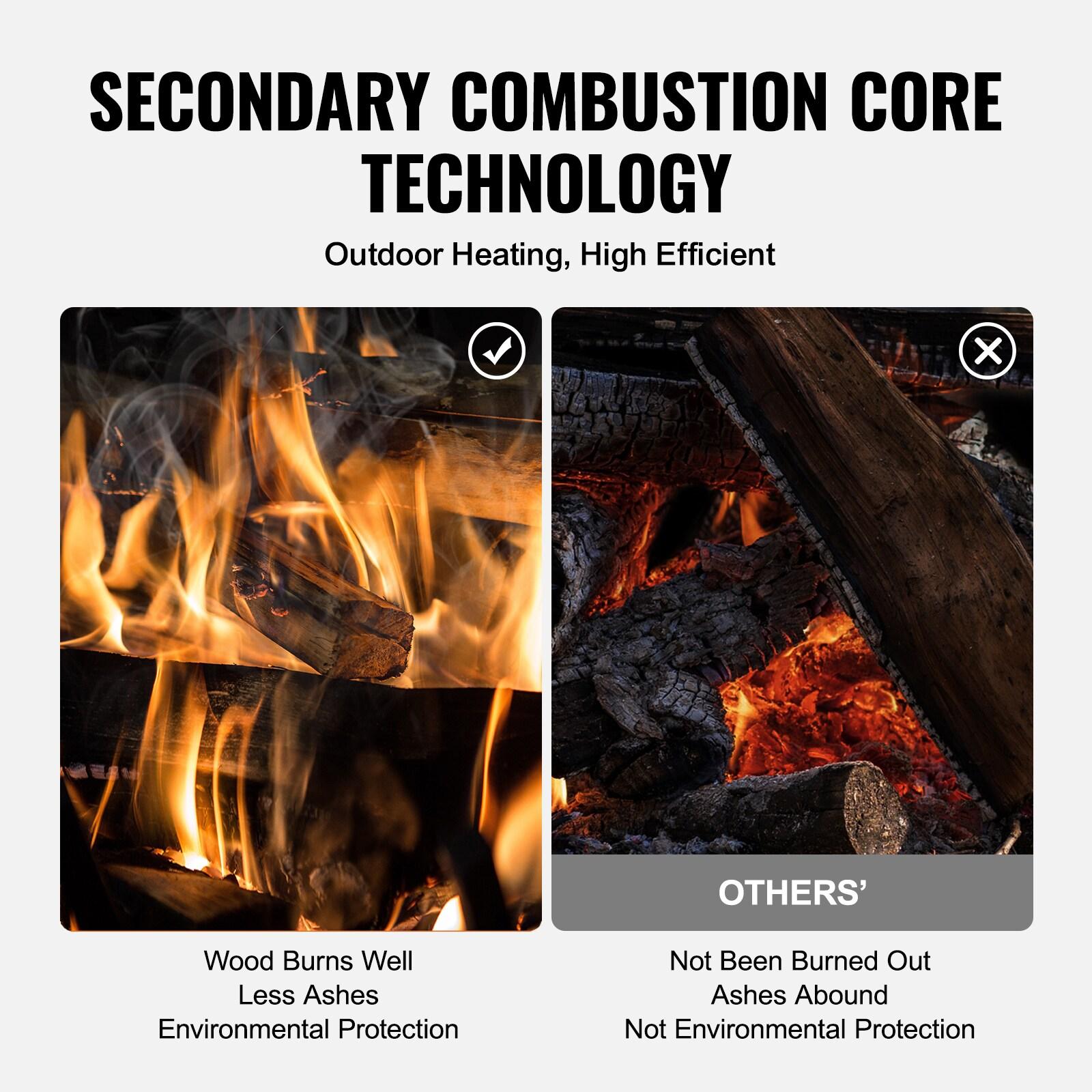VEVOR Wood Push and turn Steel Outdoor burner