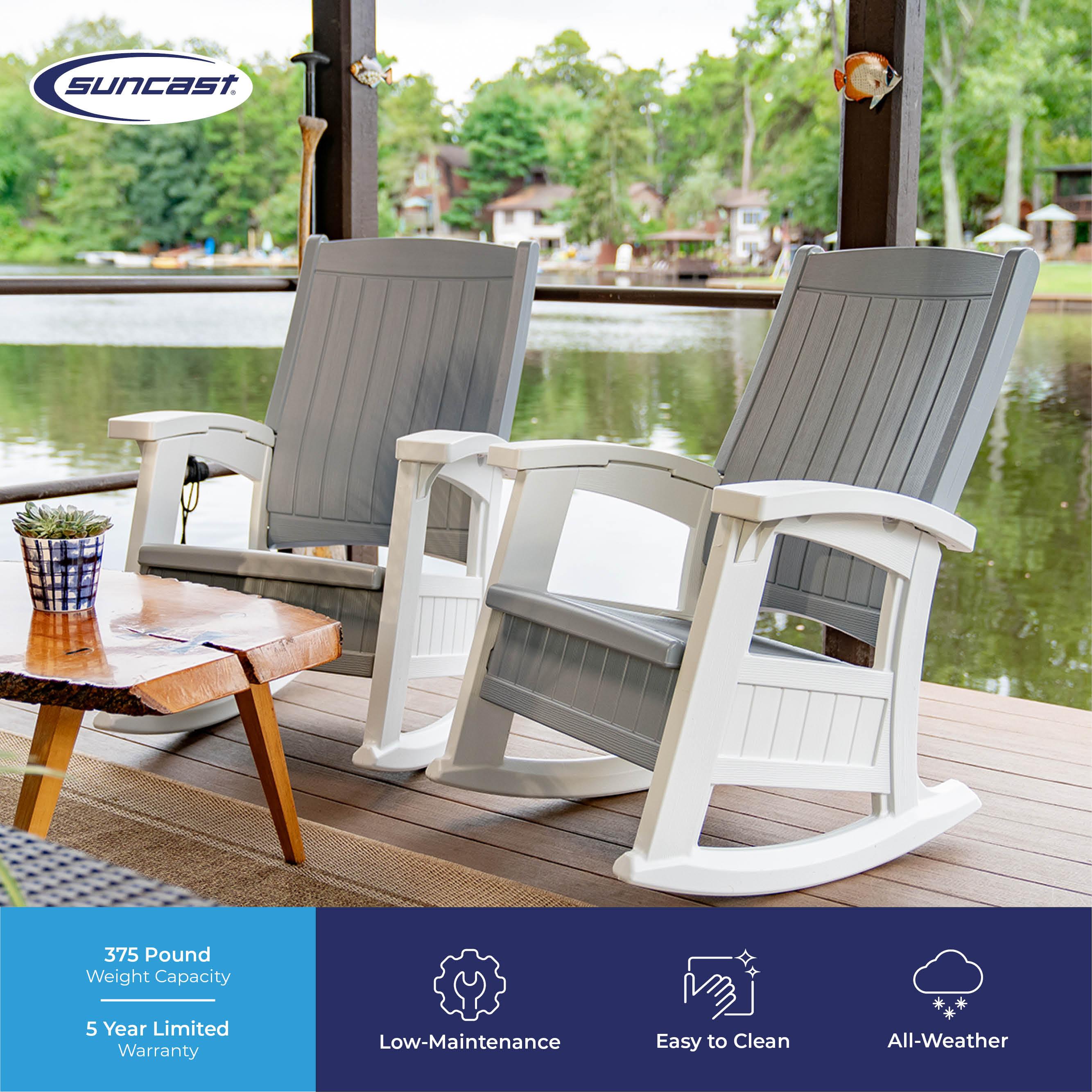 Suncast Suncast Outdoor Rocking Chair with Storage