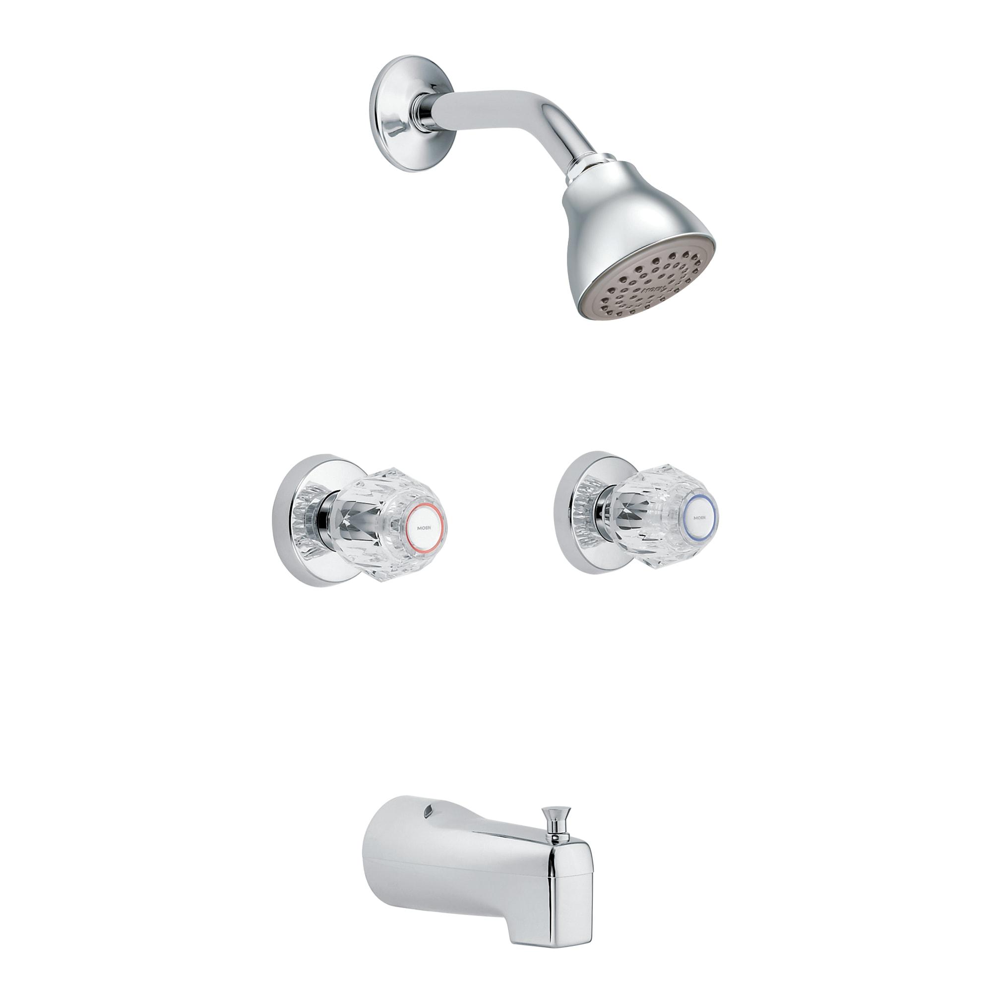Moen Chateau Tub and Shower Faucet with Knob Handles 2919EP