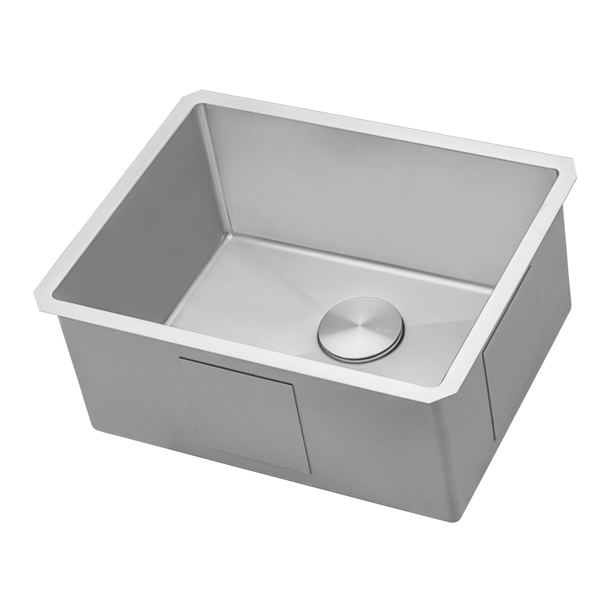 Ruvati 23" x 18" x 12" Deep Laundry Utility Sink Rounded Corners Undermount Stainless Steel