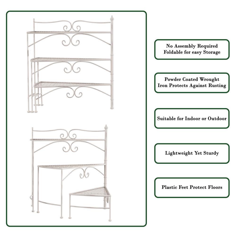 Nature Spring 3-Tier Nesting Plant Stand, White