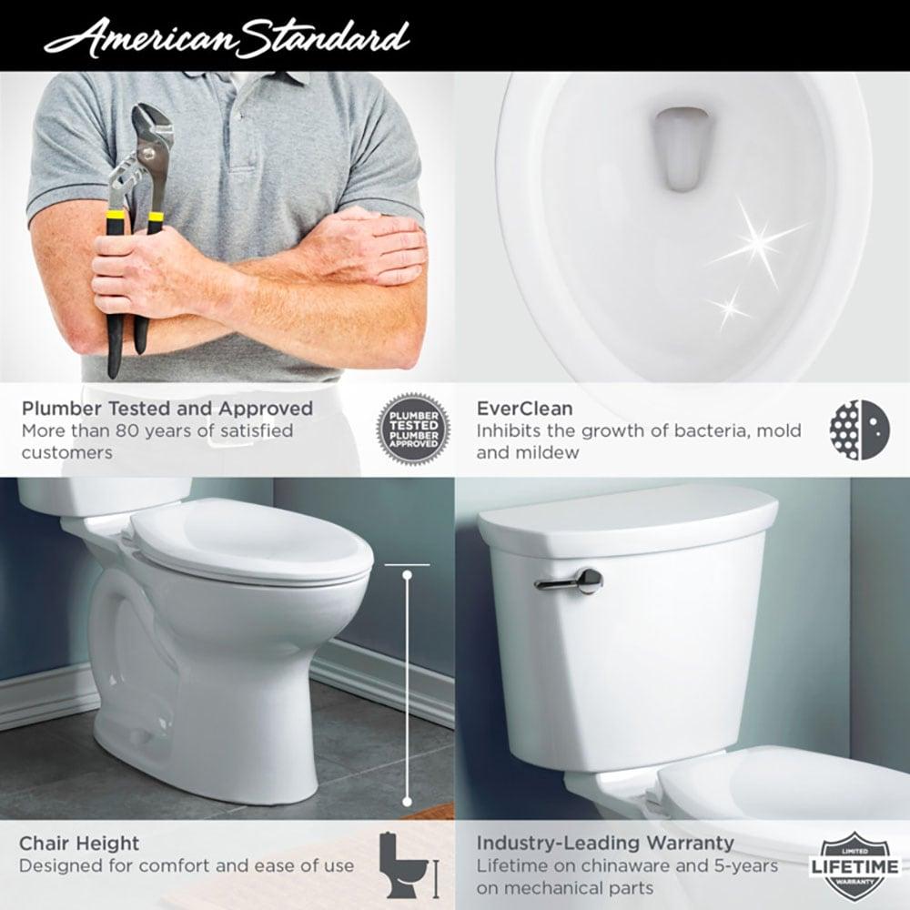 American Standard Cadet 1.28 Gallons GPF Elongated Comfort Height Floor Mounted Kit (Seat Not Included)