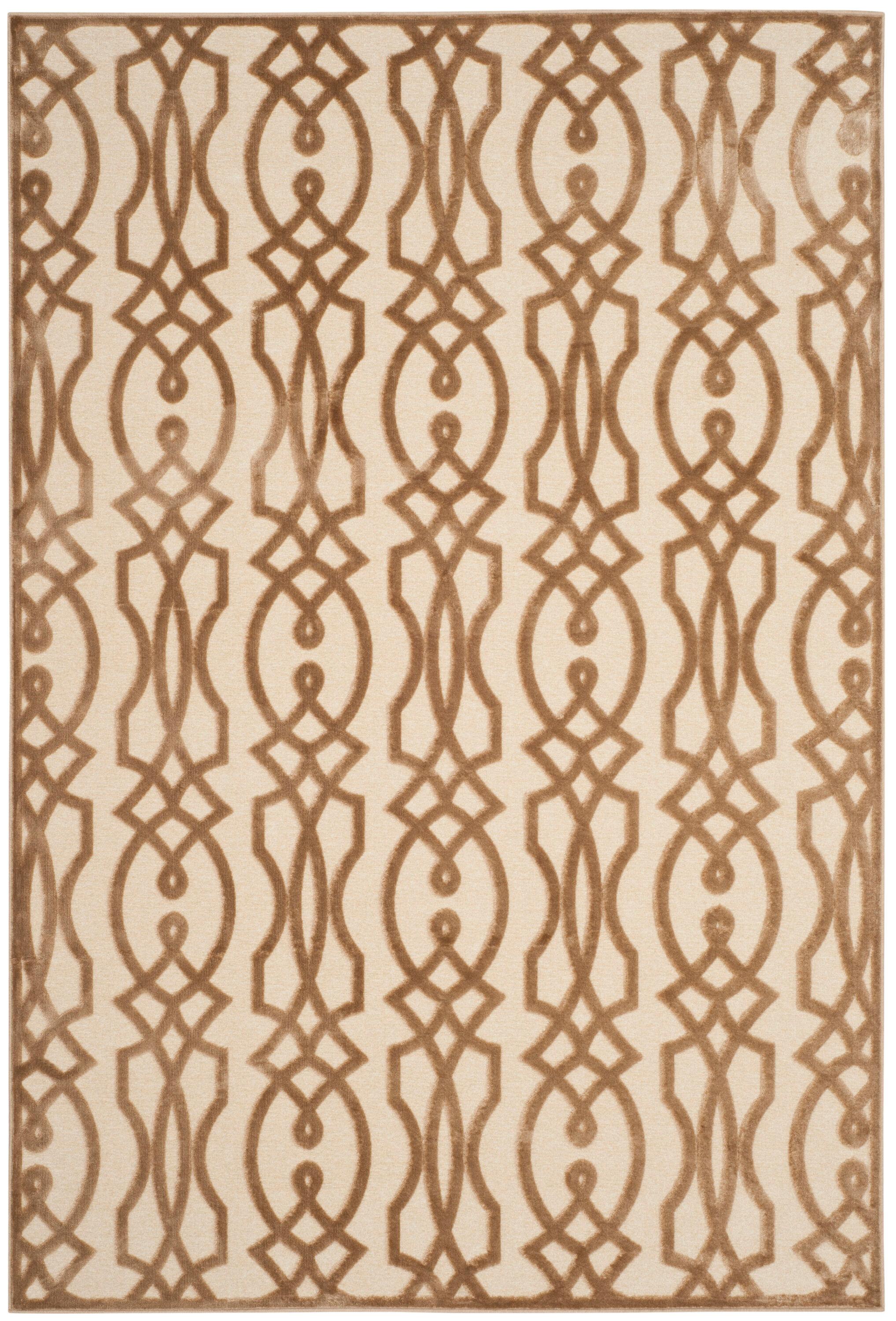 Martha Stewart Villa Screen - MSR4485 - Indoor Power Loomed Area Rugs - Hickory - 5'3"x7'6"