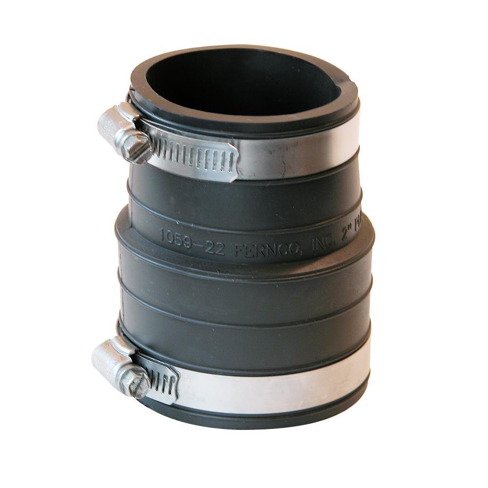Fernco P1059-22 2-Inch by 2-Inch Rubber Flexible Coupling Repair Fitting