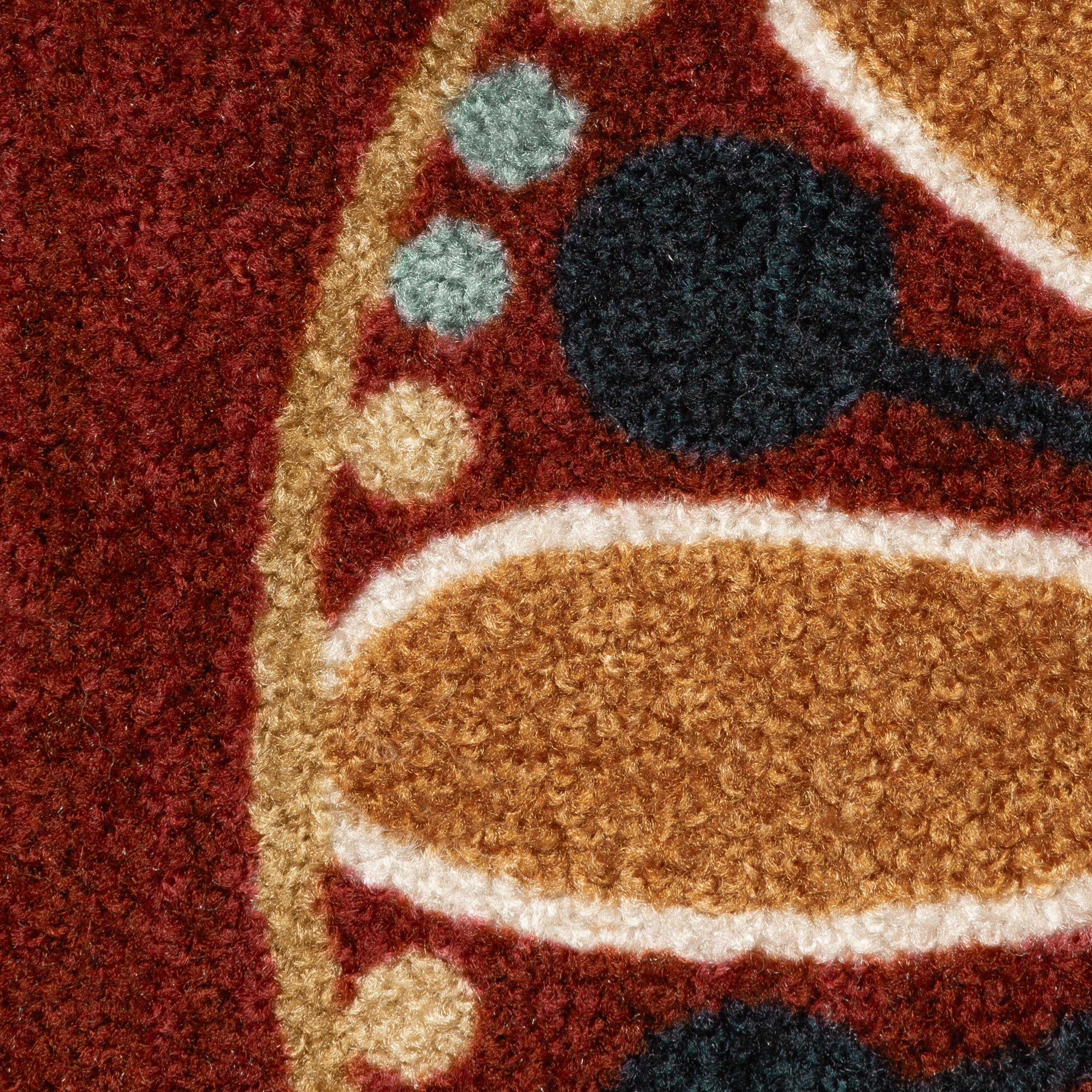 Maples Rugs - Reggie Bohemian Floral Washable Indoor Accent Rugs, 1'8 x 2'10, Red