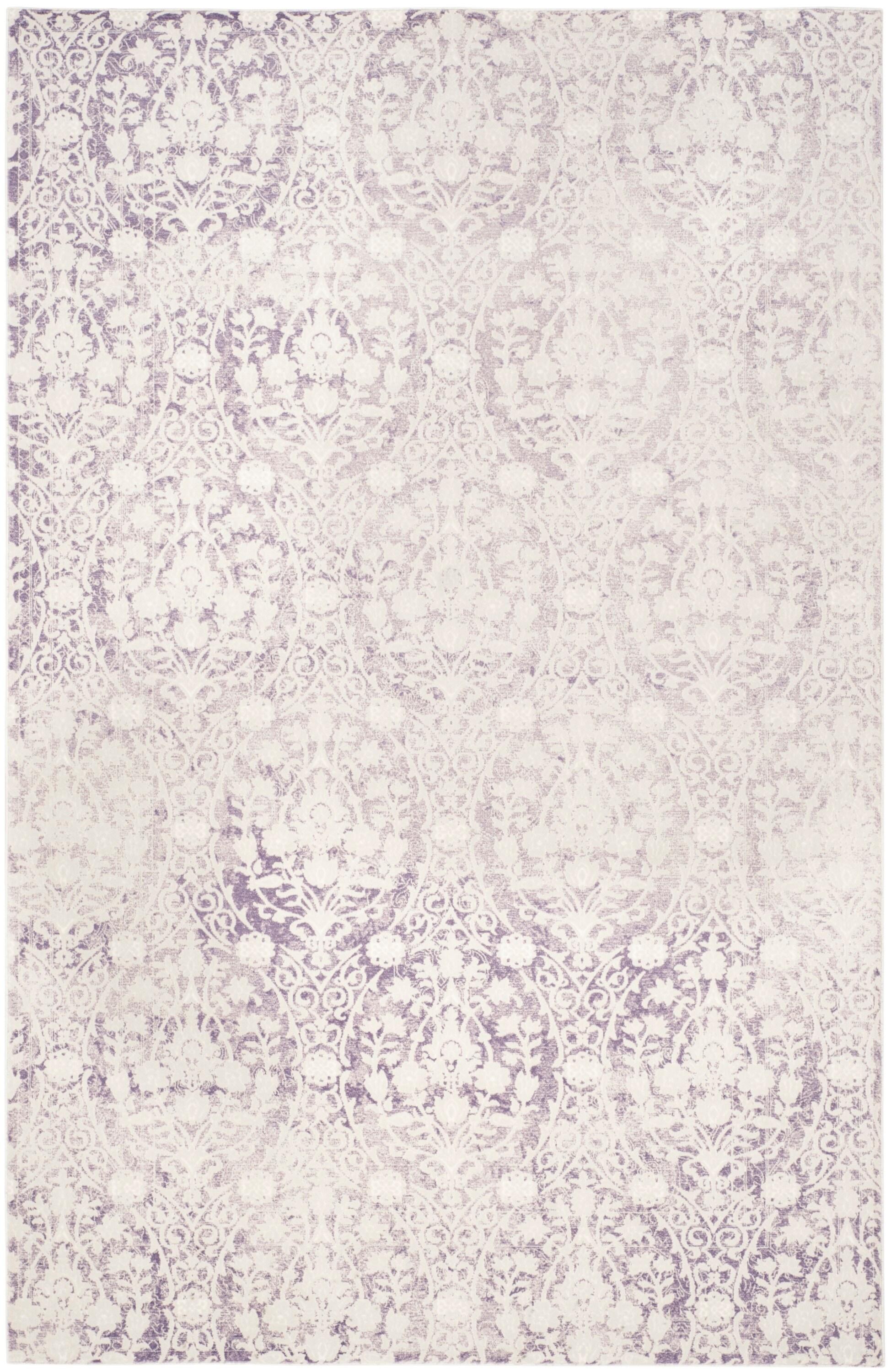 Safavieh Passion Parc 7 x 9 (ft) Loomed Synthetic Lavander/Ivory Rectangular Indoor Distressed/Overdyed Vintage Area rug
