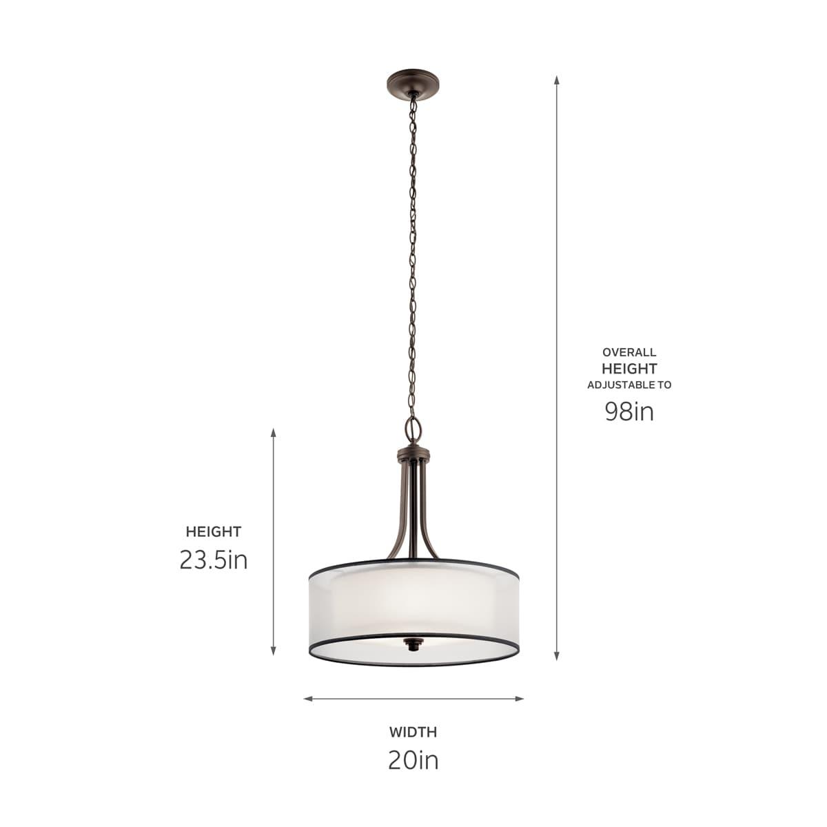 Kichler Lighting Lacey 4 - Light Pendant in  Mission Bronze